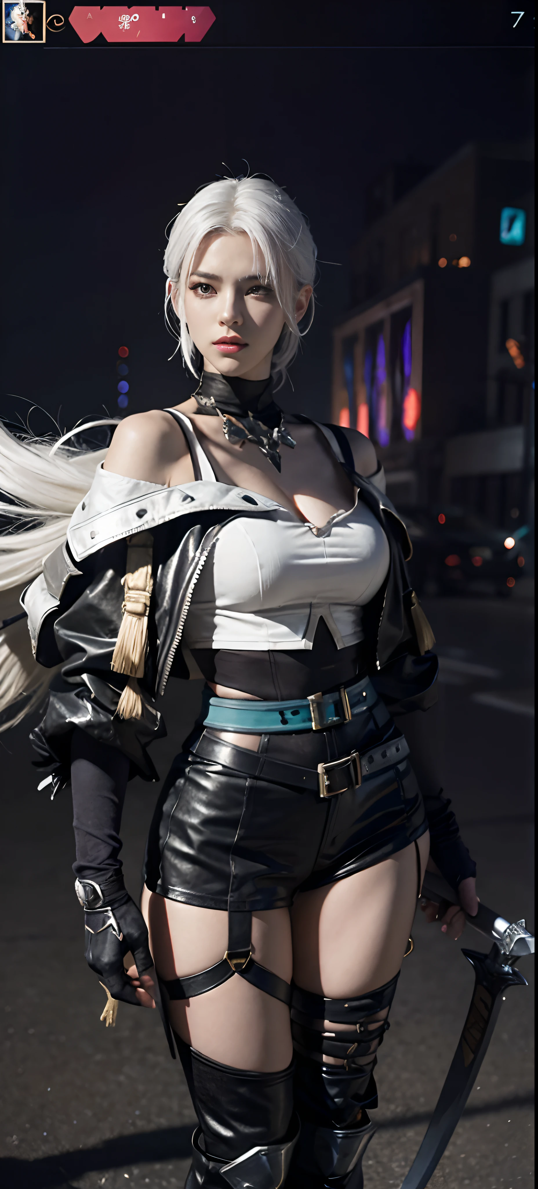 ((Best Quality)), ((Masterpiece)), (Details: 1.4), 3D, A Beautiful Elven Female Figure, (Tights: 1.4) (Silver Hair, High Ponytail: 1.4) (Western European Fantasy Background: 1.4) (Fantasy Wind) HDR (High Dynamic Range), Ray Tracing, NVIDIA RTX, Super-Resolution, Unreal 5, Subsurface Scattering, PBR Texture, Post-processing, Anisotropic Filtering, Depth of Field, Maximum Clarity and Clarity, Multi-layer Textures, Albedo and Specular Mapping, Surface Coloring, Accurate Simulation of Light-Material Interactions, Perfect Proportions, Octane Render, Bicolor Light, Large Aperture, Low ISO, White Balance, Rule of Thirds, 8K RAW,
