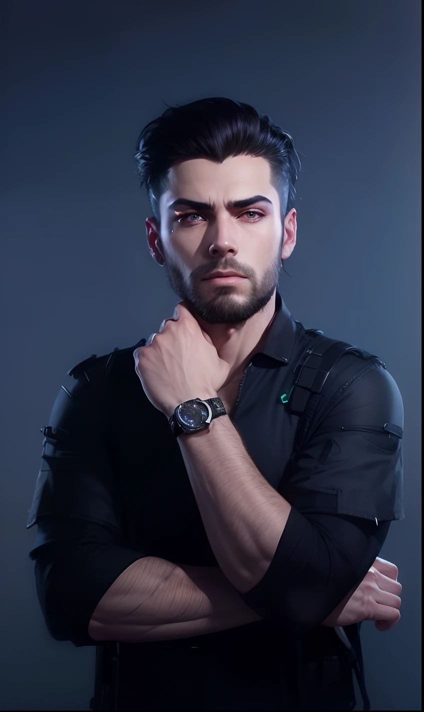 Change background cyberpunk handsome boy, ultra realistic, 8k
