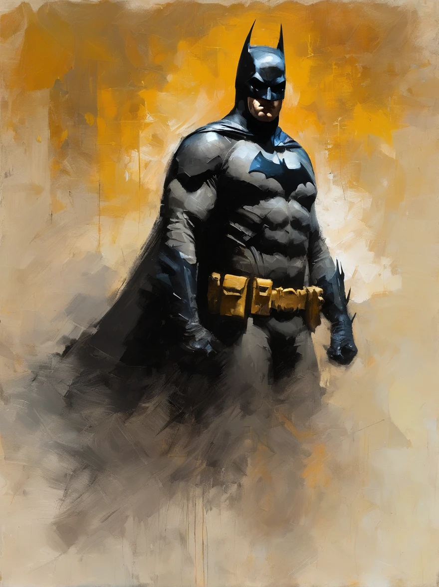 Batman debout , Portrait de Batman, Style de peinture de James Gurney, Portrait de Batman, Ordonnance, Par Craig Mullins, Lighting spotted by Craig Mullins, par Brian Thomas, par James Ryman, inspired by Jim Lee, par James Gurney, par Dave Dorman, Portrait Batman Ancienne Bible, par Chris Moore, par Robert Peak, (no signature)