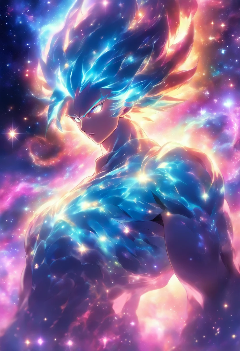 cosmic entity, a being of immense power and cosmic proportions. It exists beyond the realms of time and space, radiating with an ethereal glow. Its form is ever-shifting, a mesmerizing display of cosmic energy and celestial matter. The entity is composed of swirling galaxies, nebulae, and stardust, creating a breathtaking spectacle of cosmic beauty. Its presence is both awe-inspiring and humbling, evoking a sense of wonder and reverence. The cosmic entity stands in the vast expanse of the universe, surrounded by countless stars and celestial bodies, symbolizing its eternal nature and connection to the cosmos. (Ethereal glow:1.2, cosmic energy:1.3, awe-inspiring presence:1.2).