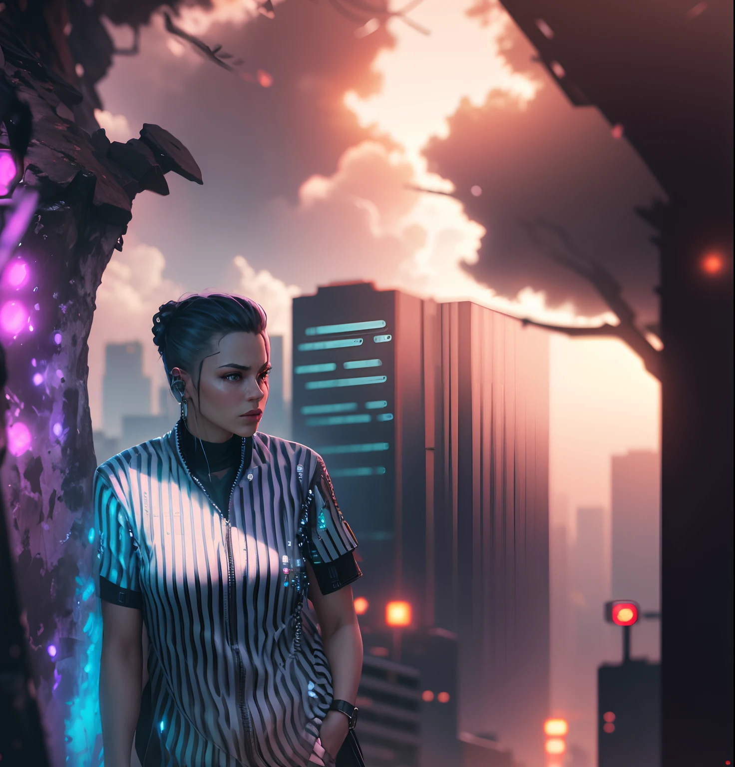 Change background, cyberpunk, 4k,realistic