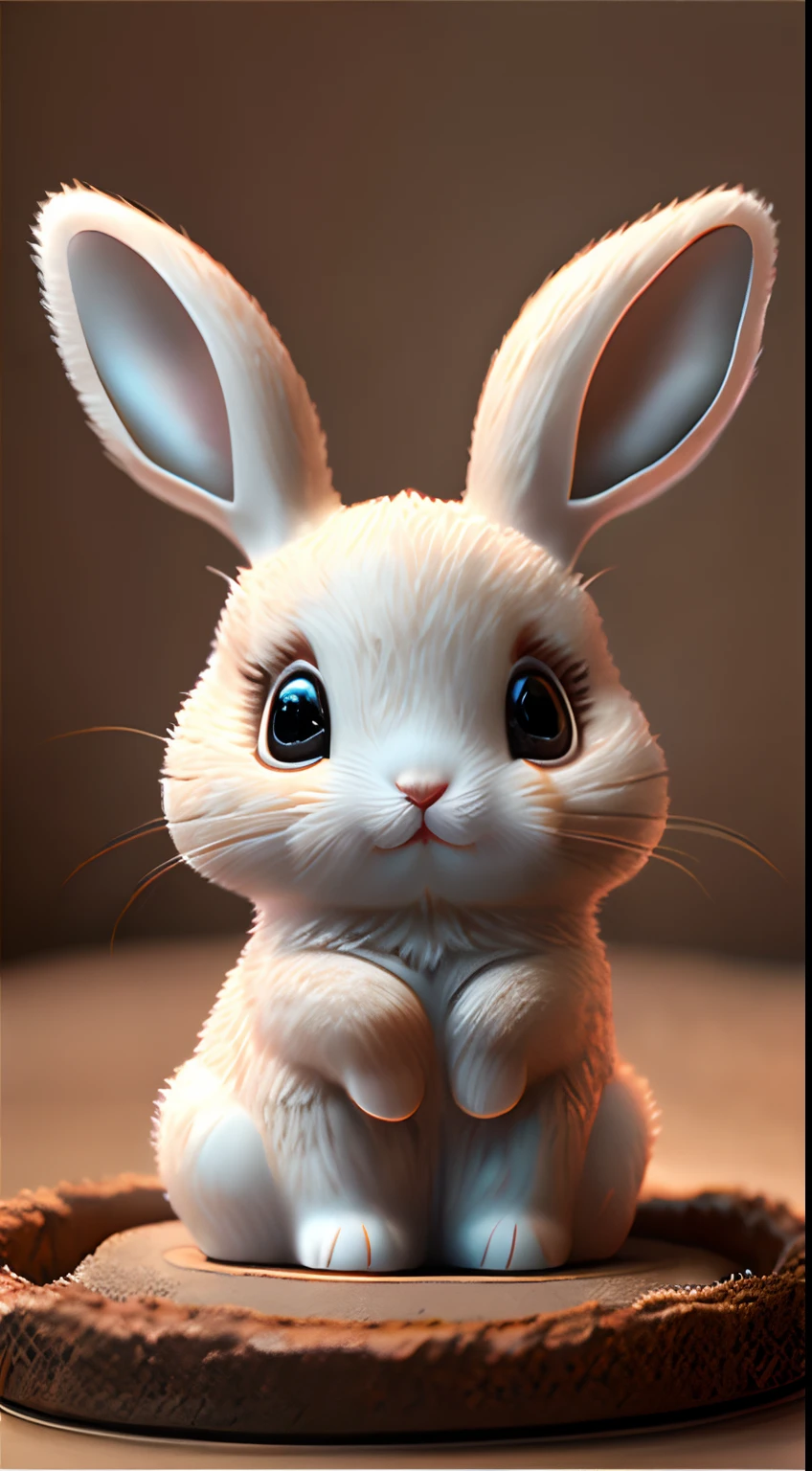 (Best quality,4K,8K,A high resolution,Masterpiece:1.2),Ultra-detailed,(Realistic,Photorealistic,photo-realistic:1.37),Escultura:1.37,Northern,south,Multiverse,Diverse landscape,Natural beauty,Ceramic craftsmanship,Glass surface,Cute bunny cubs,Flickering flames,Art gallery