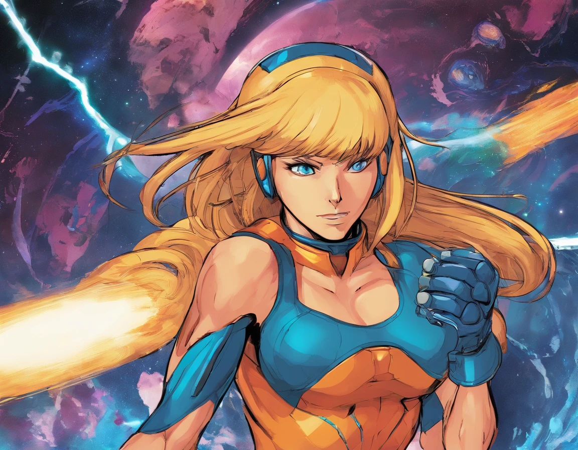 Samus with her zero suit, sexy ass, nice tits, on her spaceship.