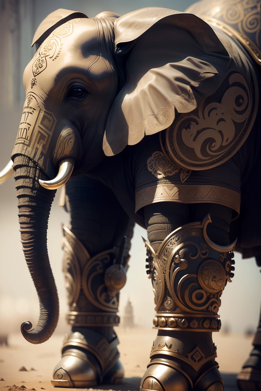 Cute elephants made of metal, (Cyborg elephant:1.1), ([tail|Wire Details]:1.3), (intricate detailed), HDR, (intricate detailed, hyperdetailed:1.2),