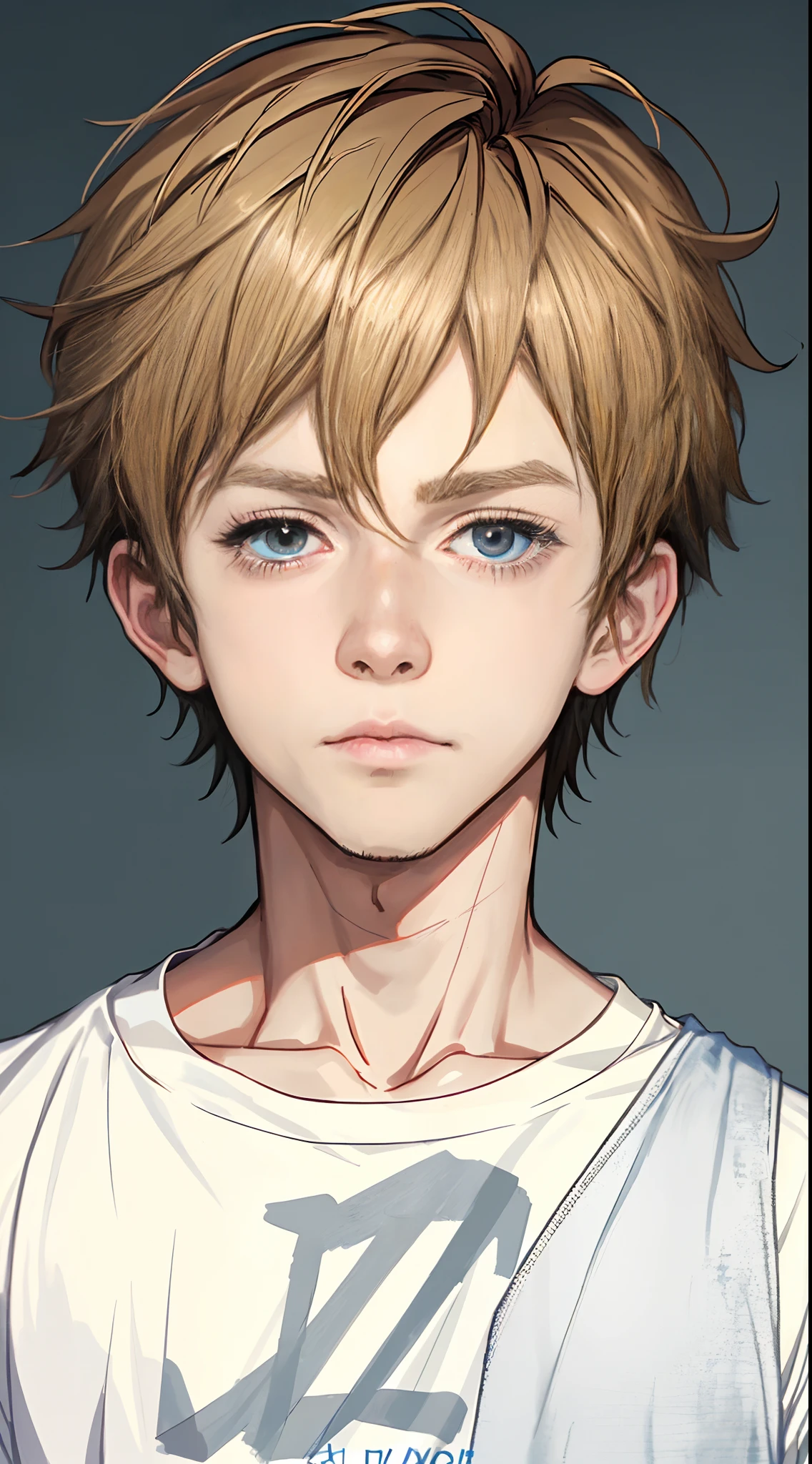 there is a boy make this portrait to anime stile