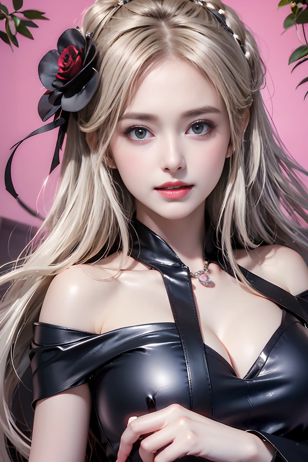 ((1 young and beautiful girl:1.2)), e Babrtle, (8K, RAW photography, top-quality, tmasterpiece:1.2), high-definition RAW color photography, professional photoshooting, ciinematic light, (masuter piece:1.5), (top-quality:1.2), (ssmile:1.2), (nedium breasts:1.2), Slender beautiful girl, eBlue eyes, Sexy and cool, with floral pattern, open breast, bare shoulders, pubick hair, (Carmelto details), Pleasure, it feels good, with her mouth open, rosette, florals,