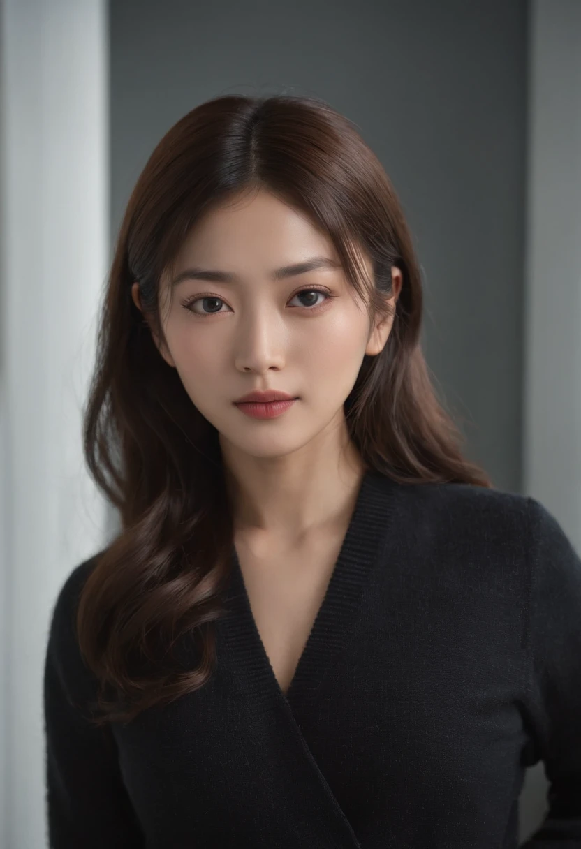 photorealistic and beautiful first person pov of Satomi Ishihara the beautiful actress model with a black hair ponytail and a worried expression.
Satomi is wearing a Medelita Women's Vandi 34½" Lab Coat, black v neck shirt, black jeans, and stilettos.Satomi's
chin, nose, stomach, neck,and face. Satomi Ishihara is on a character rig. Satomi is rushing into your mission home in your doorway to see if you're alright.night time. beautiful skin, (sweater), absurdres, attractive, ultra high res, ultra realistic, highly detailed, golden ratio