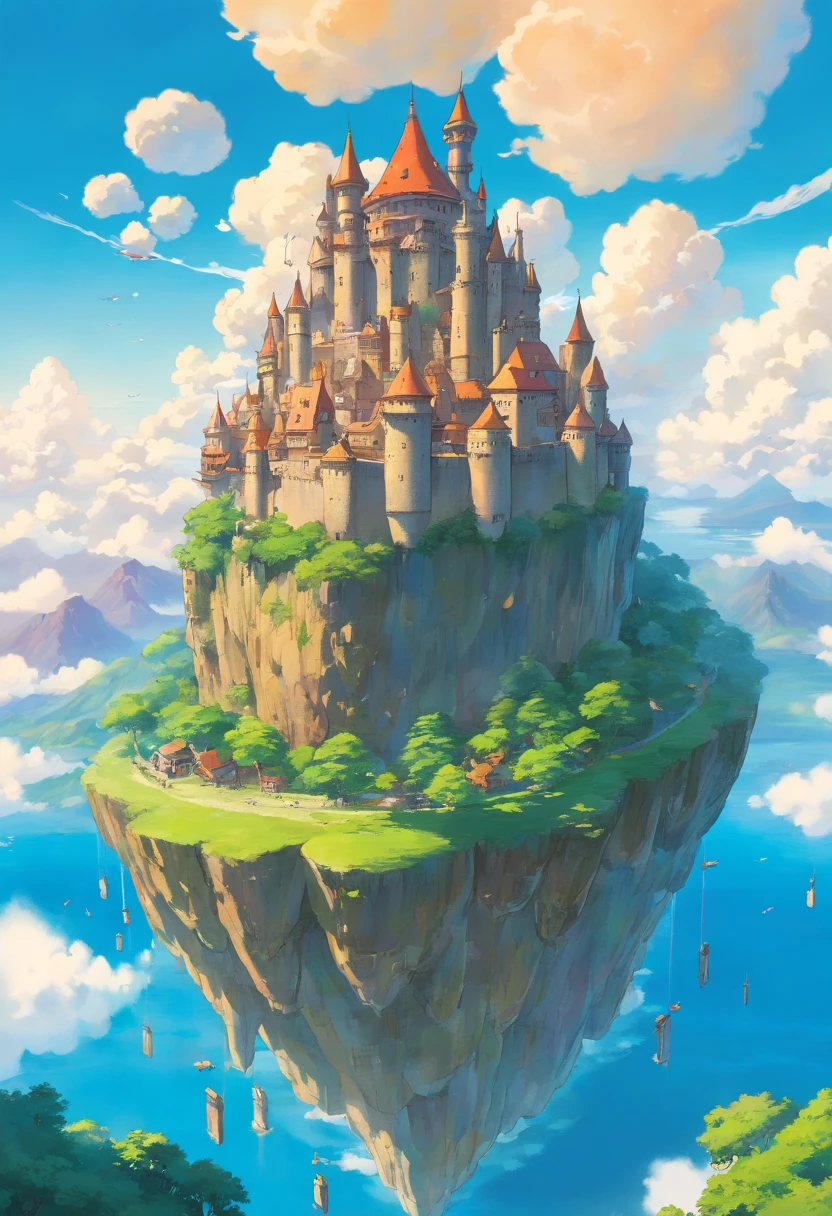 Castle in the Sky、floating island in the sky、Big castle