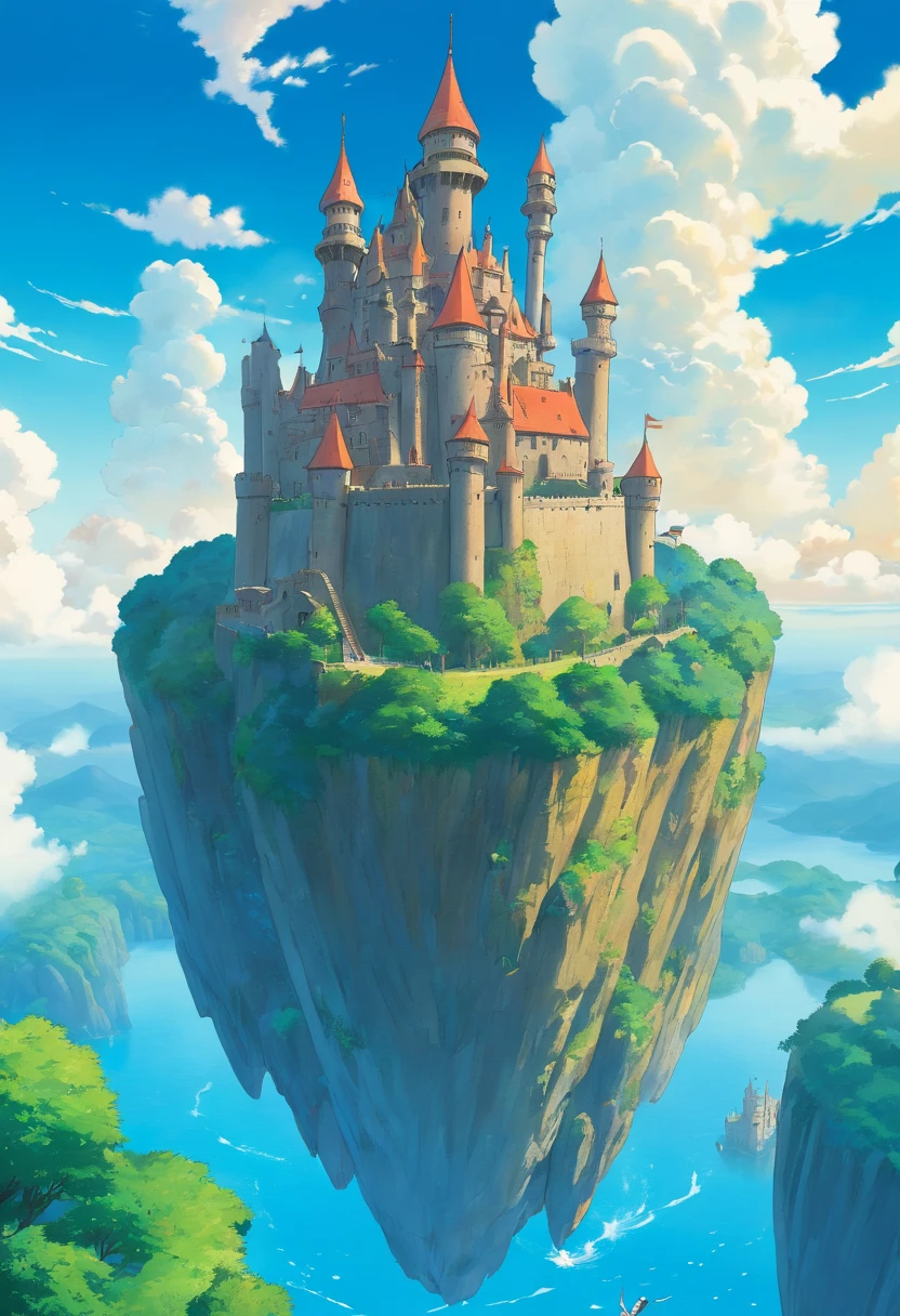 Castle in the Sky、floating island in the sky、Big castle