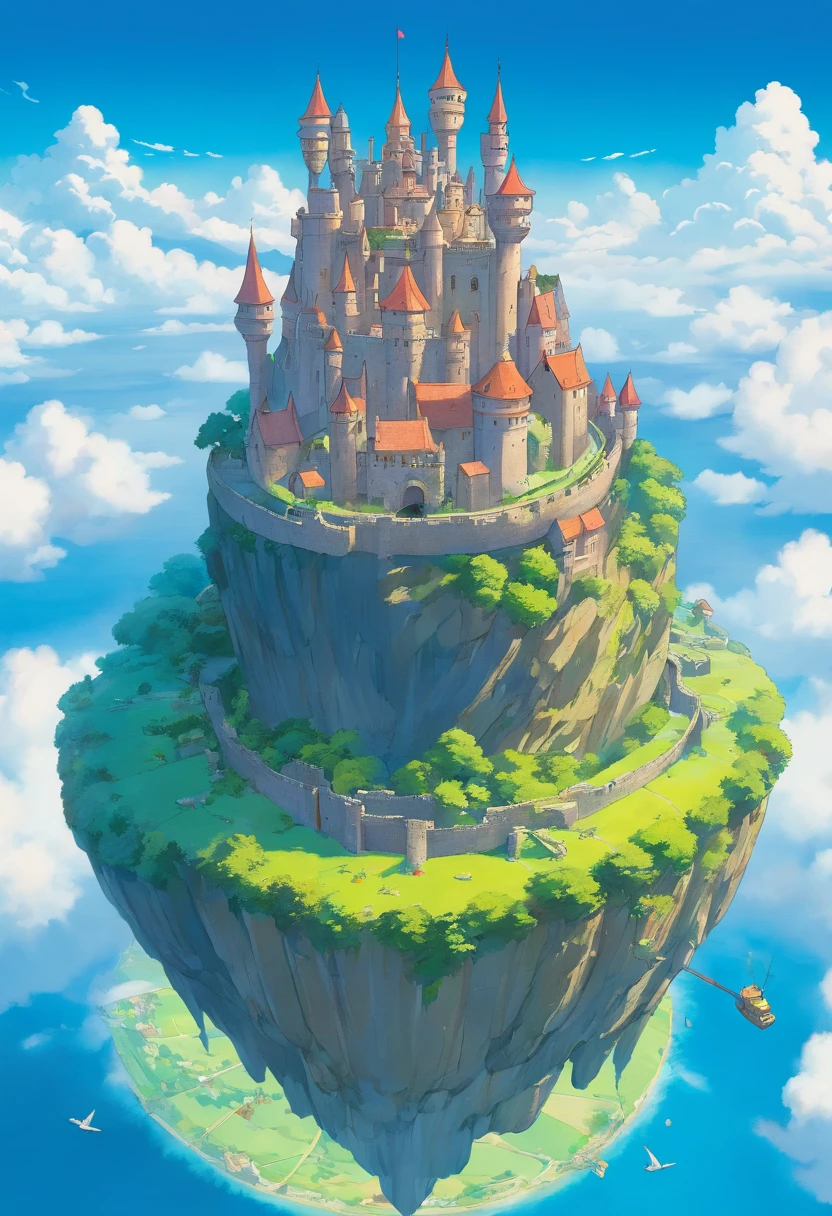 Castle in the Sky、floating island in the sky、Big castle