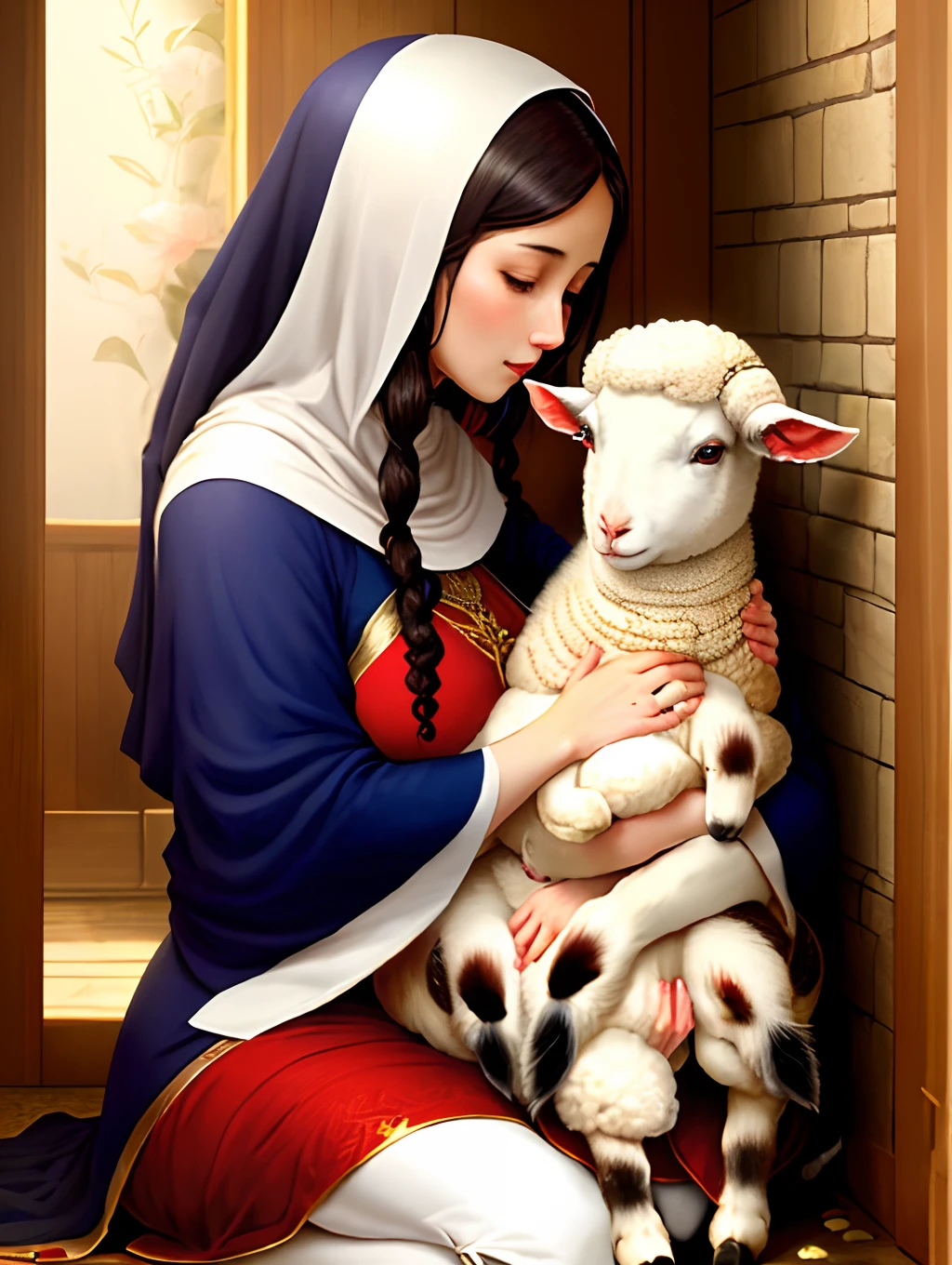 The gentle Atarah mother,Care and love for the spiritual lamb,Often for us afterburner!
