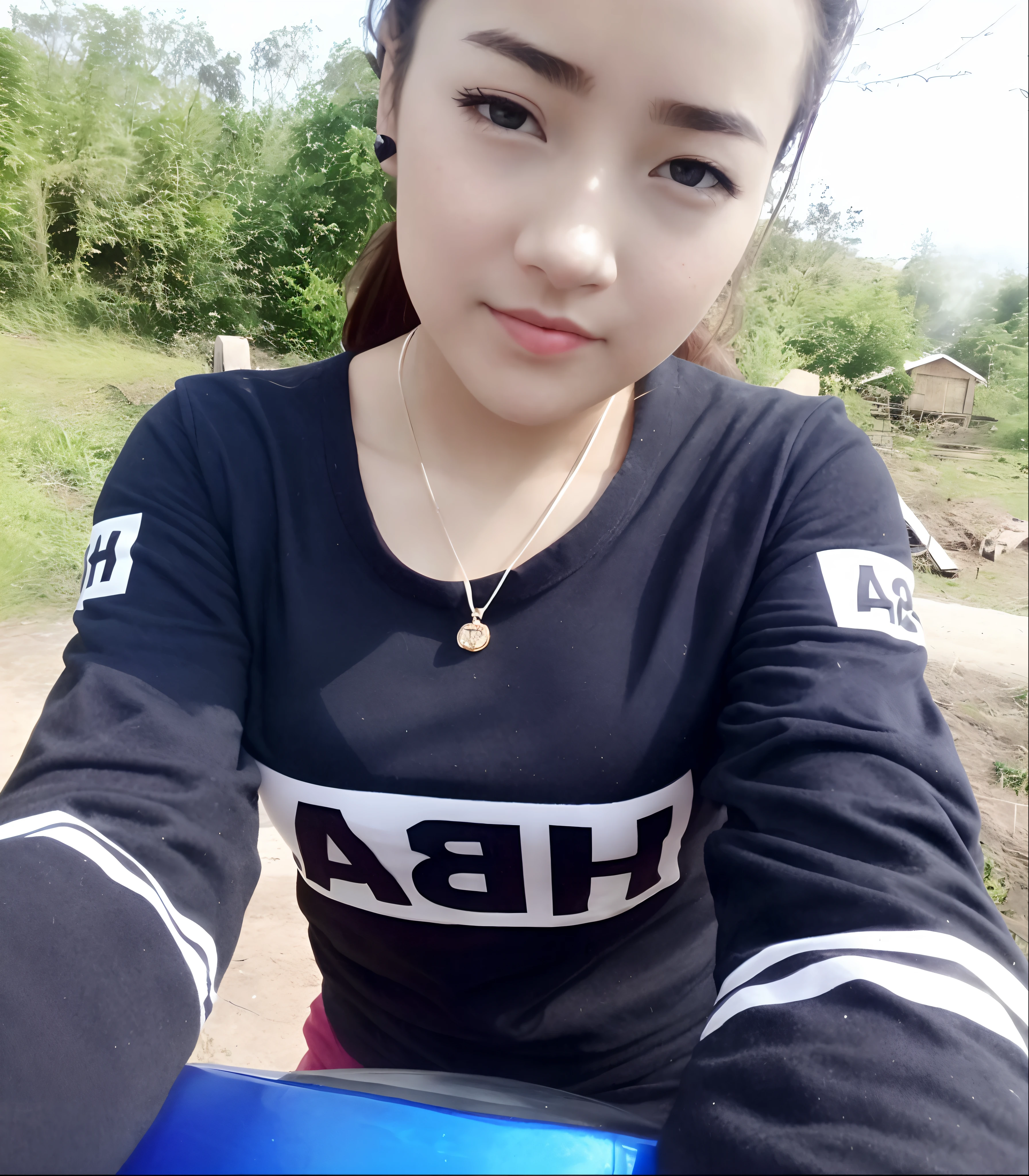 A girl showing her breast to me