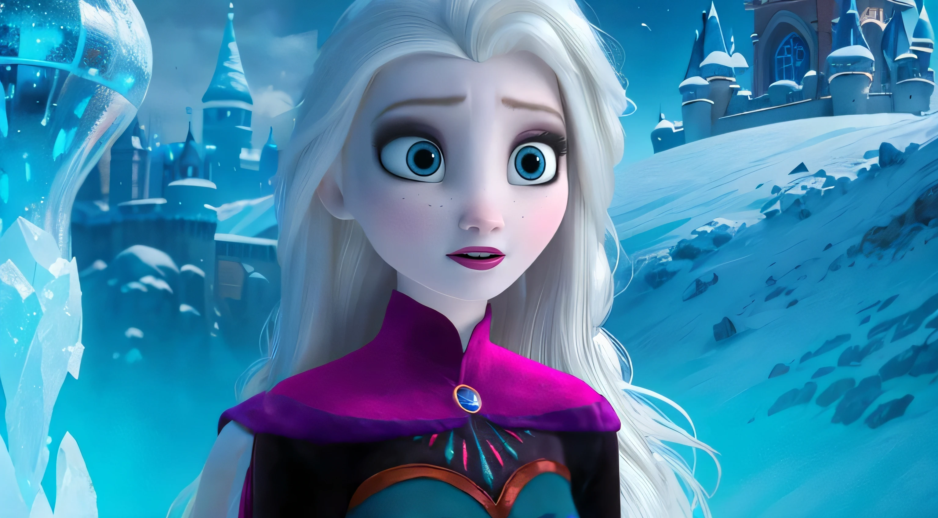 frozen 3 movie, background, world of fire, castle