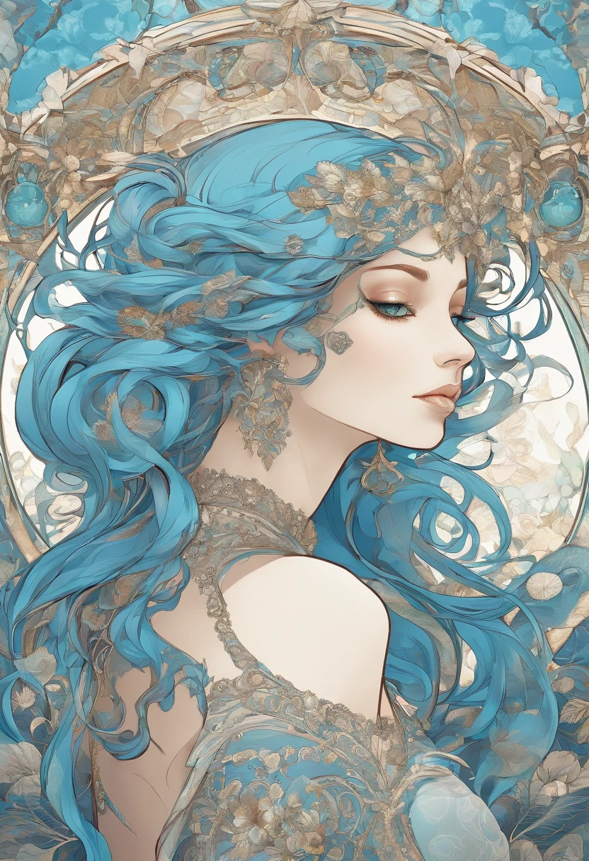 /upscale (masterpiece, top quality, best quality, official art, beautiful and aesthetic:1.2), (1girl), extreme detailed,(fractal art:1.3), light blue hair, innocent