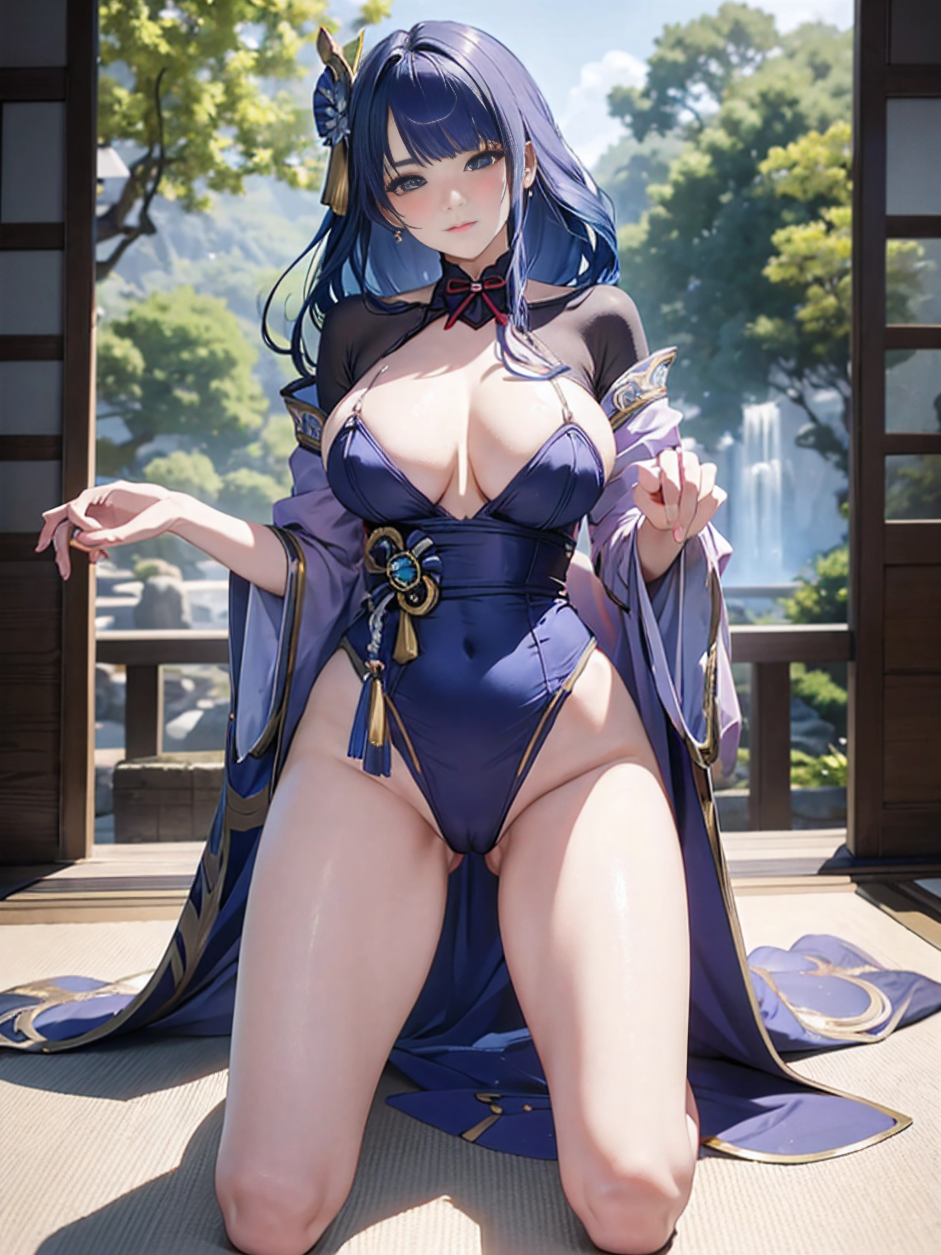 (Enrich the picture,Masterpiece level quality)Beautiful 8K CG artwork,Goddess-like posture,Kneeling exercise,Slim and soft,Translucent skin,Aqua blue hair、The beauty of extra-long hair, Super Long Straight Hair,The skin is fair and juicy,Big JK Uniform,Perspective Part 1.2x enhanced silhouette effect,Exquisite transparent blues pattern in pajamas,The details are intricate and exquisite,The background is slightly blurred,Charming and lustful leg seduction,Drool,Extra-large big breasts,Blush,Japan goddess,Perfect body slim curves,