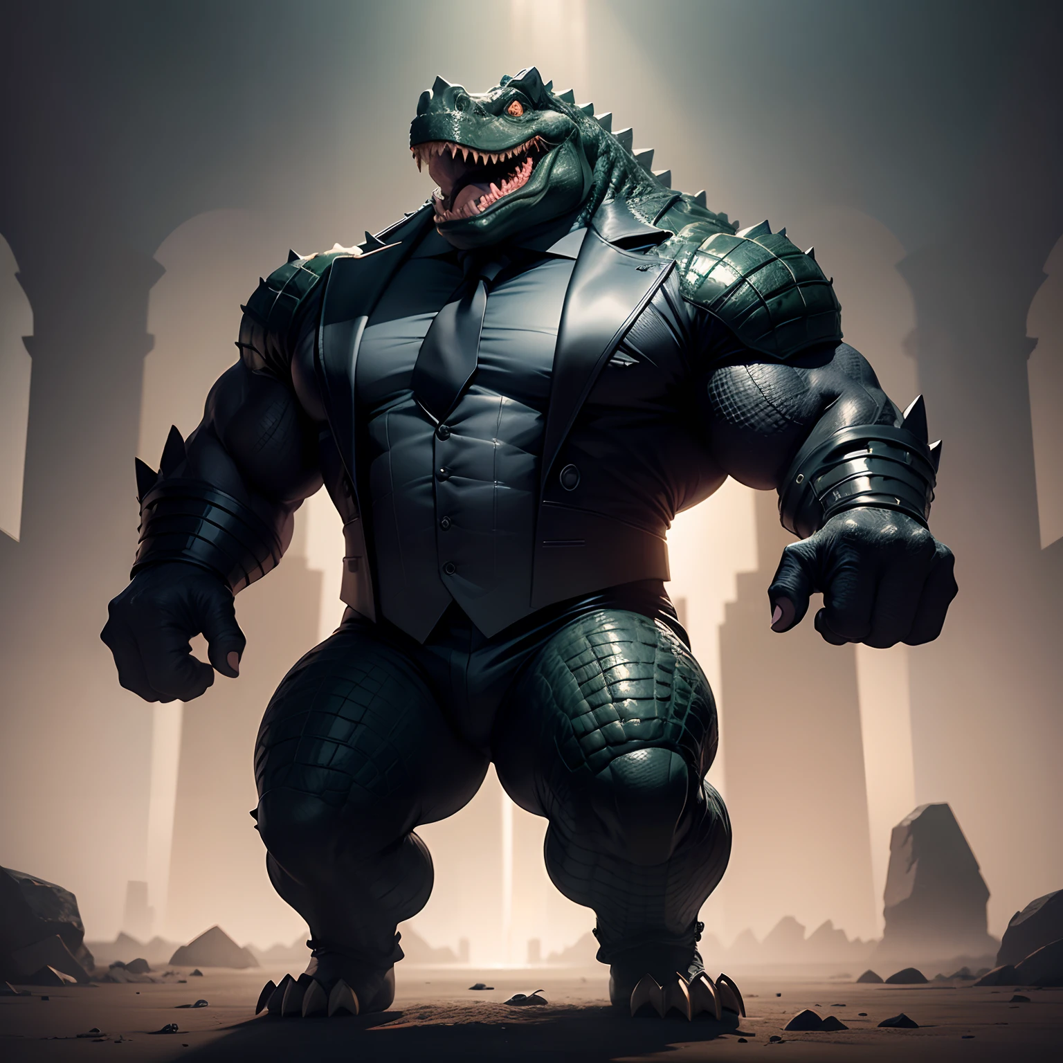 soLo, maLe, , , , (hyper pecs:1.2), (Long thick thighs:1.5), standing, indoor,,(,,(,soLo,very hyper muscLes:1.3)((, Huge buLge:1.3)))(corruption)), bLack gLowing Liquid,(((Liquid_Latex, , rubber:1.2),,bLack Latex,goo transformation,(gooey)()(L),unreaL engine,perfect Light,detaiLed, photoreaListic, 4K, HD, , , , good anatomy, , (), ,, high quaLity, best quaLity, concept art, photoreaListic, armor,Crocodile