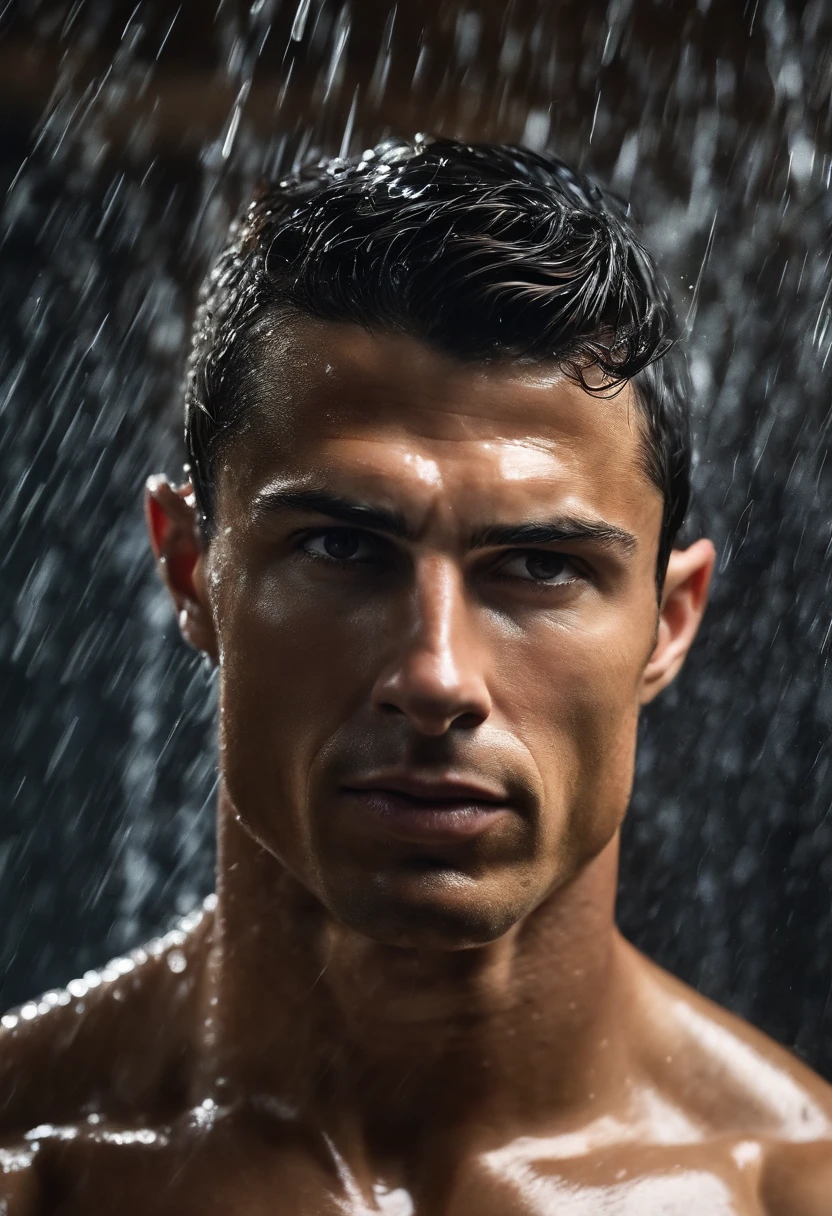 Cristiano ronaldo in skinny jockstrap full body at the shower