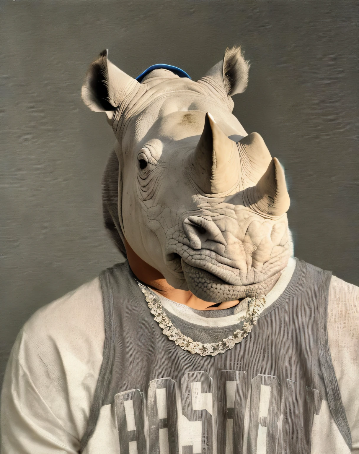 White rhino head