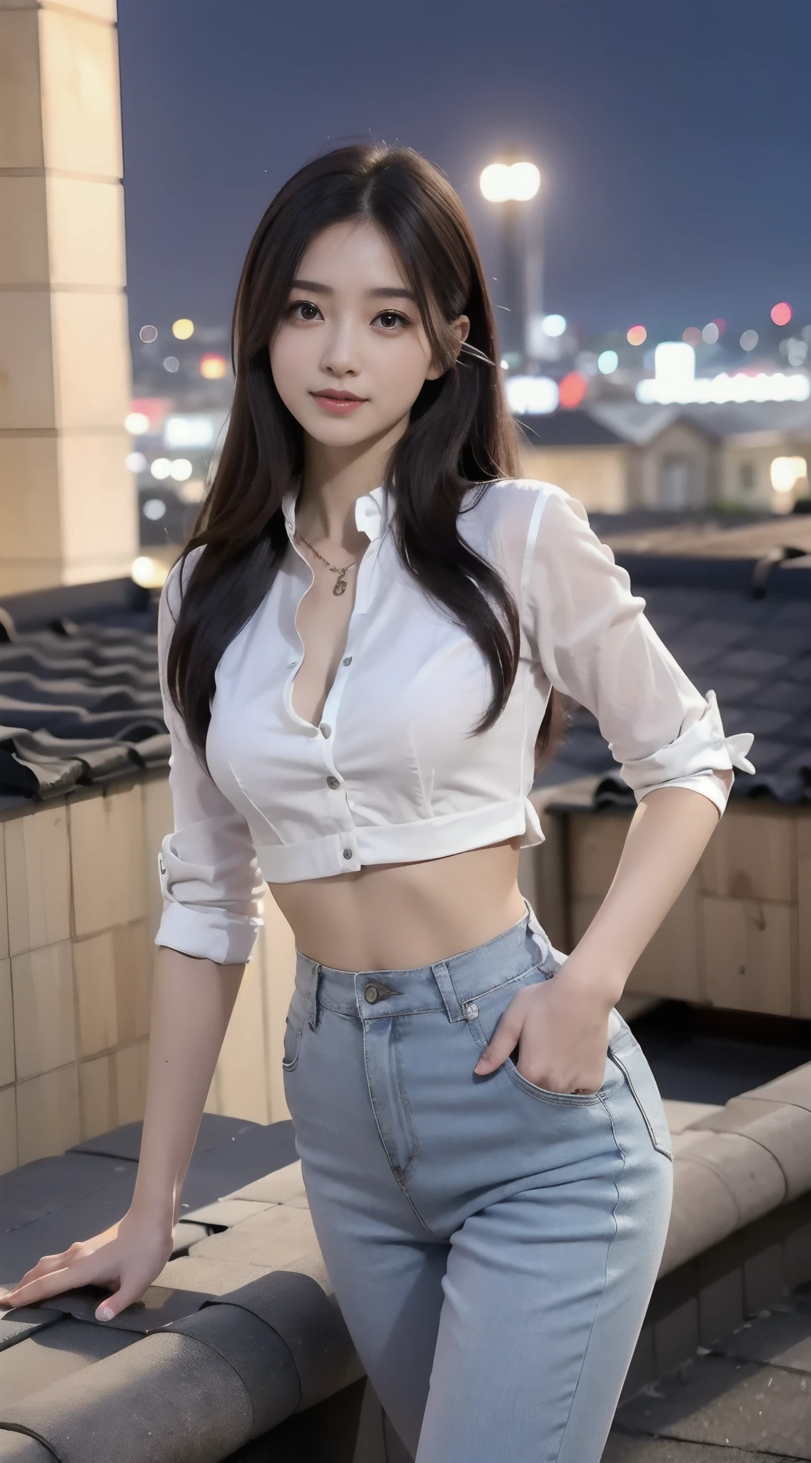 (((1girl:1.3, solo))), (a extremely pretty and beautiful milf:1.3), (35 years old: 1.1), (at India night street:1.5), (professional sexy photo composition:1.5), view viewer, (Taj Mahal:1.5), (front view:1.3), (looking straight at the viewer:1.5), (photographed in a Canon EOS R5, 200mm Lens, F/2.8), (arms up behind back on head:1.5 ),   
break,
(mahogany wavy hair:1.2), (Hair between eyes:1.3), (medium-length hair:1.3), bangs, dark brown eyes, beautiful eyes, princess eyes, (slender:1.3), (small breasts:1.5))), ((sagging breasts:1.5)), (((disproportionate breasts;1.5)))), (Breasts squeezed together:1.0), (thin waist: 1.3), (detailed beautiful girl: 1.4) , Parted lips, (pink glossy lips:1.3), (pale skin:1.3), (beautiful clean skin:1.3), ((Perfect Female Body)) , Perfect Anatomy, Perfect Proportions, (most beautiful Japanese actress face:1.3) , (a extremely cute and beautiful K-POP idol face:1.3), (oval face:1.3), (attractive emotion:1.3), (seductive expression:1.3), (seductive evil smile:1.3), (closed mouth:1.3 ), (4fingers and thumb:1.5), (perfect ratio human hands:1.5), 
BREAK,
(wearing a classy white collared shirt:1.3), (skinny denim pants:1.3), (black pin-heels:1.3), (jewely earing:1.3), detailed clothes,
BREAK,
(Realistic, Photorealistic: 1.37), (Masterpiece, Best Quality: 1.2), (Ultra High Resolution: 1.2), (RAW Photo: 1.2), (Face Focus: 1.2), (Ultra Detailed CG Unified 8k Wallpaper: 1.2), (Hyper Sharp Focus: 1.5), (Ultra Sharp Focus: 1.5), (Beautiful pretty face: 1.3) (professional photo lighting:1.3), , (super detailed background, detail background: 1.3),iu,chinatsumura,yeonyuromi,jwy1,colorful_girl_v2,blurry_light_background,thin legs