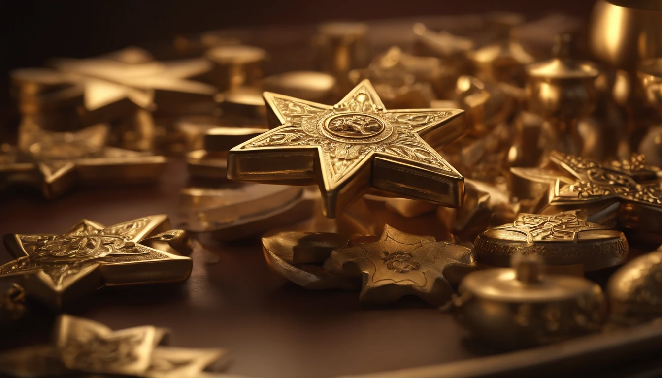 "Jesus stands with a seven-pointed star in his right hand, Walk among the seven gold candlesticks. He says : :, Jesus, Revealed in the Book of Revelation, Your majesty, Fantasy, looking ahead, And Jesus' feet are like shining jewels. Seven gold candlesticks face forward, And then there is one person. Raising hands." (Best Quality,4k,8K,high resolucion,Masterpiece:1.2), Ultra-detailed, (realisitic,Photorealistic,Realistis:1.37), portrait of a, Vivid colors, studio lit, Sharp focus, physics based rendering, extreme detail description, Biblical Topics, majestic atmosphere, radiant light)