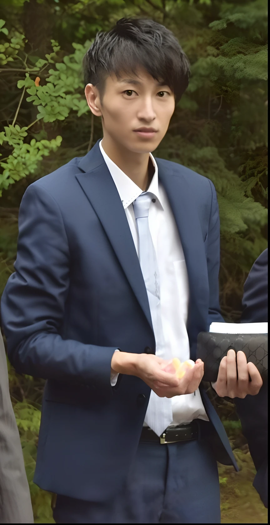 there are two men in suits standing next to each other, Wearing a suit and tie, wearing a suit and a tie, taken in the early 2020s, In a suit, wearing a suit and a tie, he is wearing a suit, wearing a worn out suit, formal clothes, wears a suit, Dressed in a suit, suit and tie, well - dressed