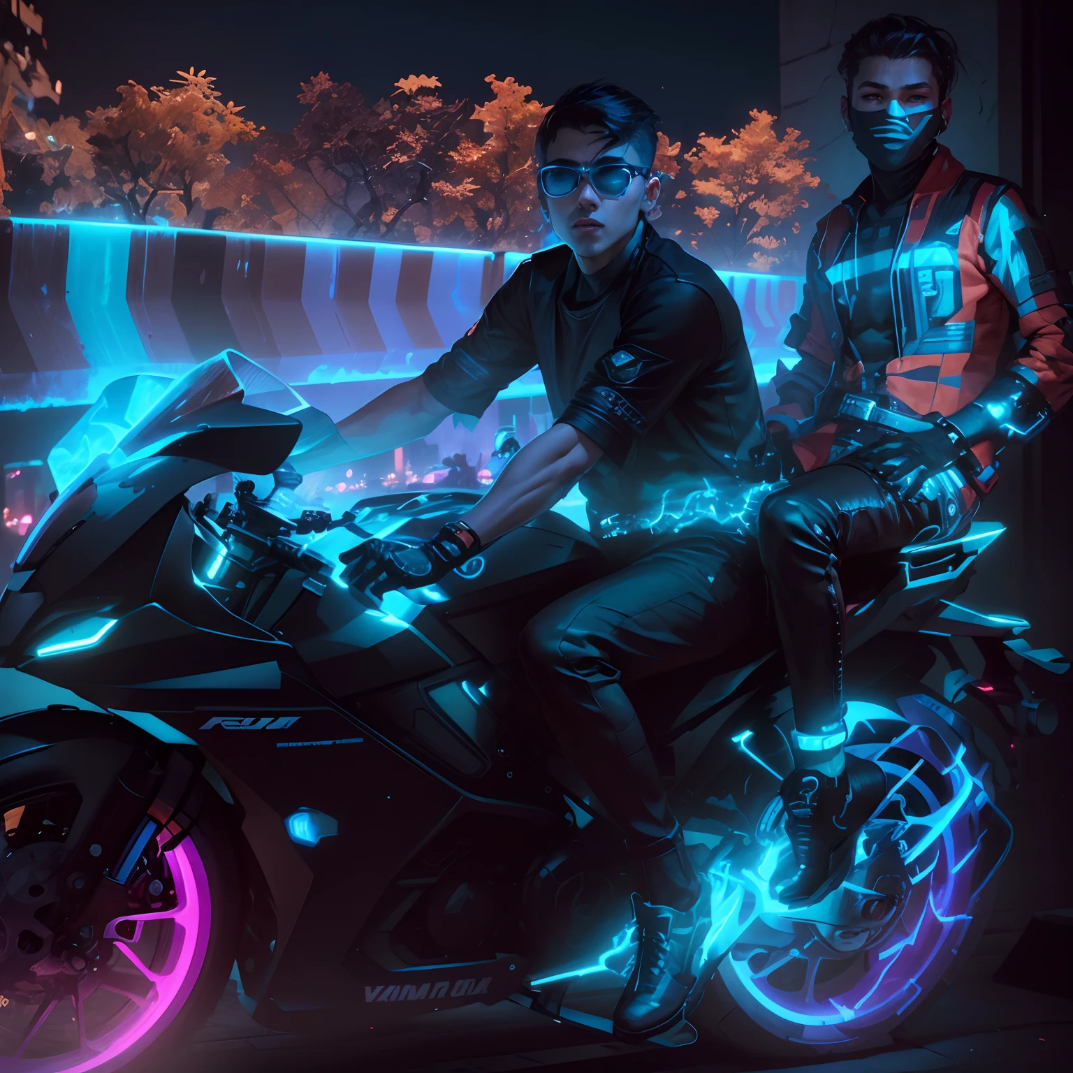 (change background:1.1,cyberpunk:1.2,handsome boy:1.1,realistic face:1.1,8k,ultra realistic)
In a cyberpunk world, a handsome boy stands as the main subject of this artistic masterpiece. His face is meticulously detailed, capturing every realistic feature, from his chiseled jawline to his captivating eyes. The background is dynamic and futuristic, exuding a cyberpunk vibe that complements the boy's appearance.
The boy's face is flawless, with perfectly defined cheekbones and a strong jawline that adds a touch of masculinity to his handsome features. The eyes are particularly captivating, with an intense gaze that draws you in. They are detailed and expressive, reflecting the lights and colors of the cyberpunk scenery behind him.
The background is a mesmerizing cyberpunk cityscape, filled with neon lights, towering skyscrapers, and bustling streets. The colors are vibrant and vivid, with a mix of deep blues, neon purples, and fiery oranges. The buildings are intricately designed, with intricate geometric patterns and unique architectural elements.
The overall image quality is of the highest standard, ensuring every minute detail is captured flawlessly. The resolution is set at 8k, allowing for crystal-clear clarity and exceptional sharpness. With an ultra-realistic rendering, the image comes to life, immersing the viewer in this cyberpunk world.
To enhance the realism even further, the lighting is done with precision and attention to detail. Studio lighting techniques are employed to ensure the boy's face is perfectly illuminated, highlighting each contour and facial expression. The cyberpunk cityscape is bathed in a neon glow, with strategically placed light sources creating dramatic shadows and depth.
With this prompt, the Stable Diffusion model will generate an incredibly realistic and visually stunning artwork of a cyberpunk handsome boy, seamlessly blending the futuristic world with the intricacies of his facial features.
