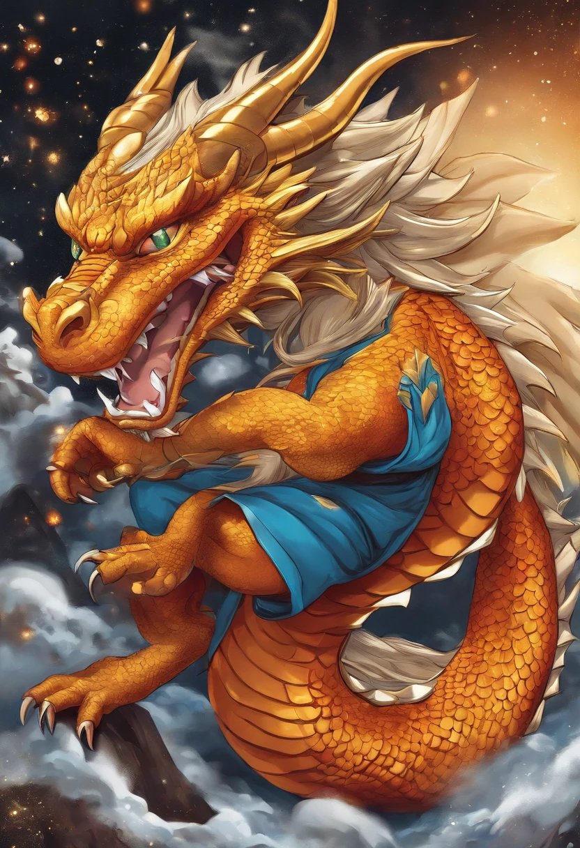 New Year's card、dragon、Long Yu、purse、Dragon Ball is Dynamite-kun、American comic book style