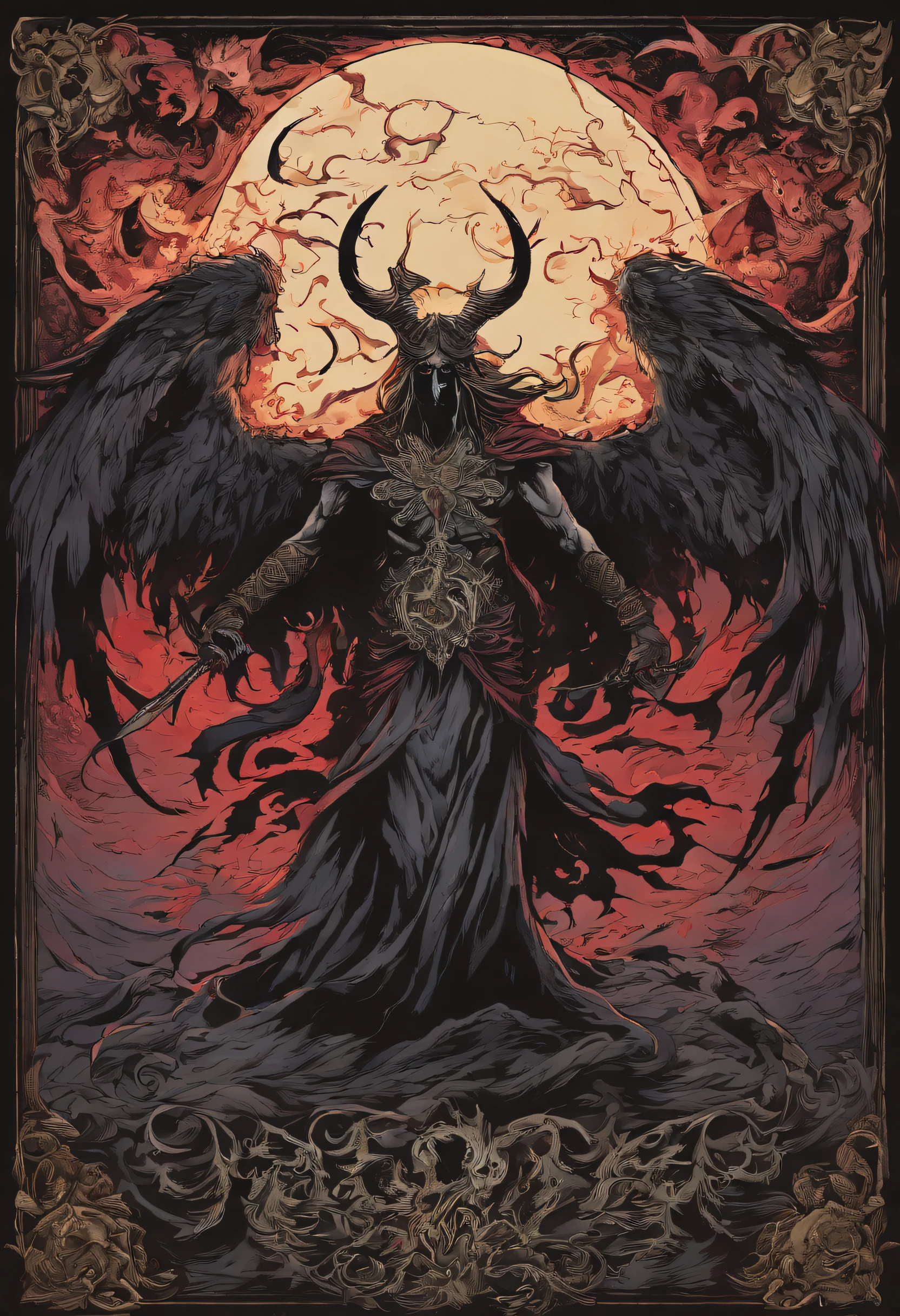 An imagined image of Satan when he tempted all of humanity