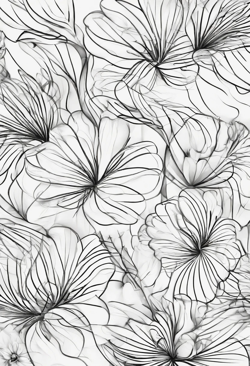 art poster,painting of a,Hand,Black and white,Pencil pattern,Flowers,