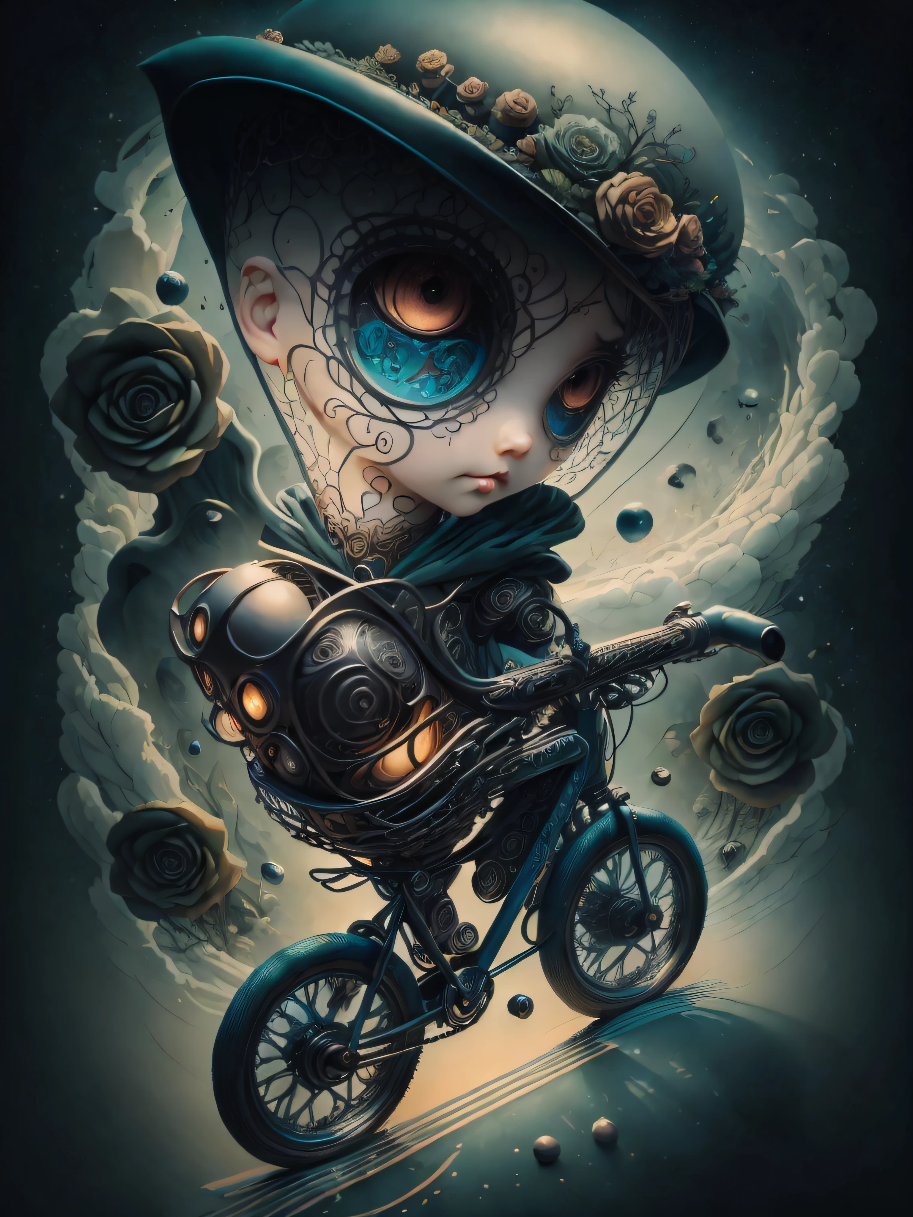 Surrealist illustration, Arte oscuro surrealista, Estilo Mark Ryden, Mark Ryden muy detallado, Estilo de Mark Ryden, Naoto Hattori, Surrealismo pop lowbrow, Mark Ryden en el estilo de, benjamin lacombe, Surrealismo pop Lowbrow Art Style, Arte lowbrow, por Mark Ryden