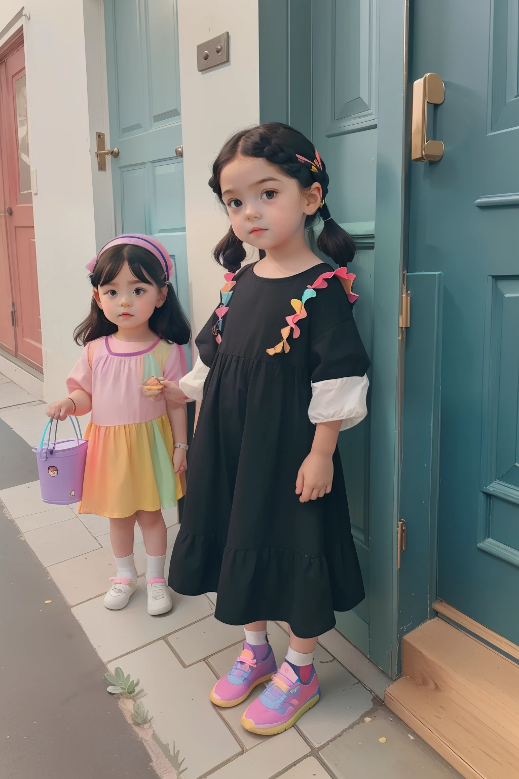 beautiful illustrations、highest quality、Professional、cute、innocent face、、primary schot、dance