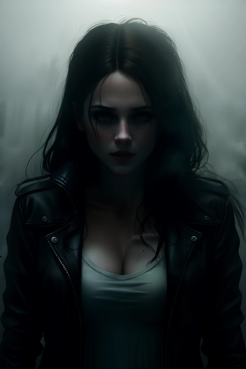 horrorporn film, character, mist, Particles