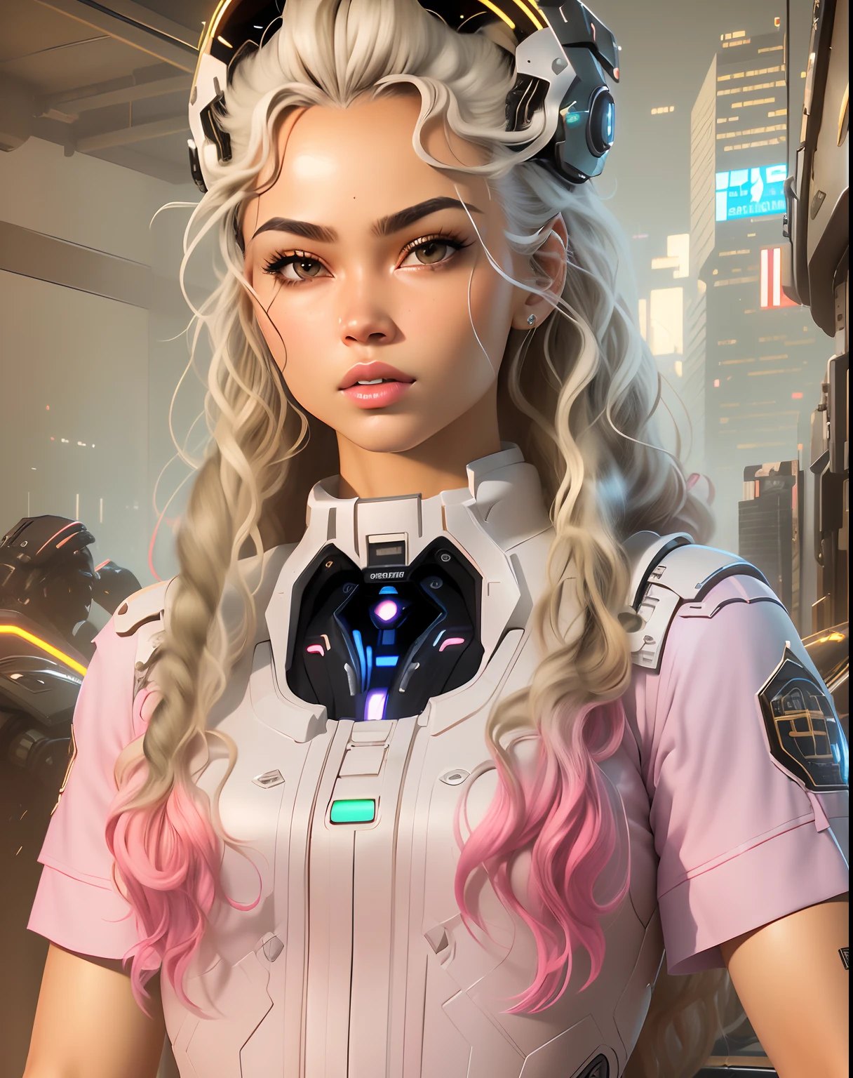 Querp that creates for imgnes of a futuristic astronaut with cyberpunk theme in ultradefinition and hioperrealist ] --auto --s2