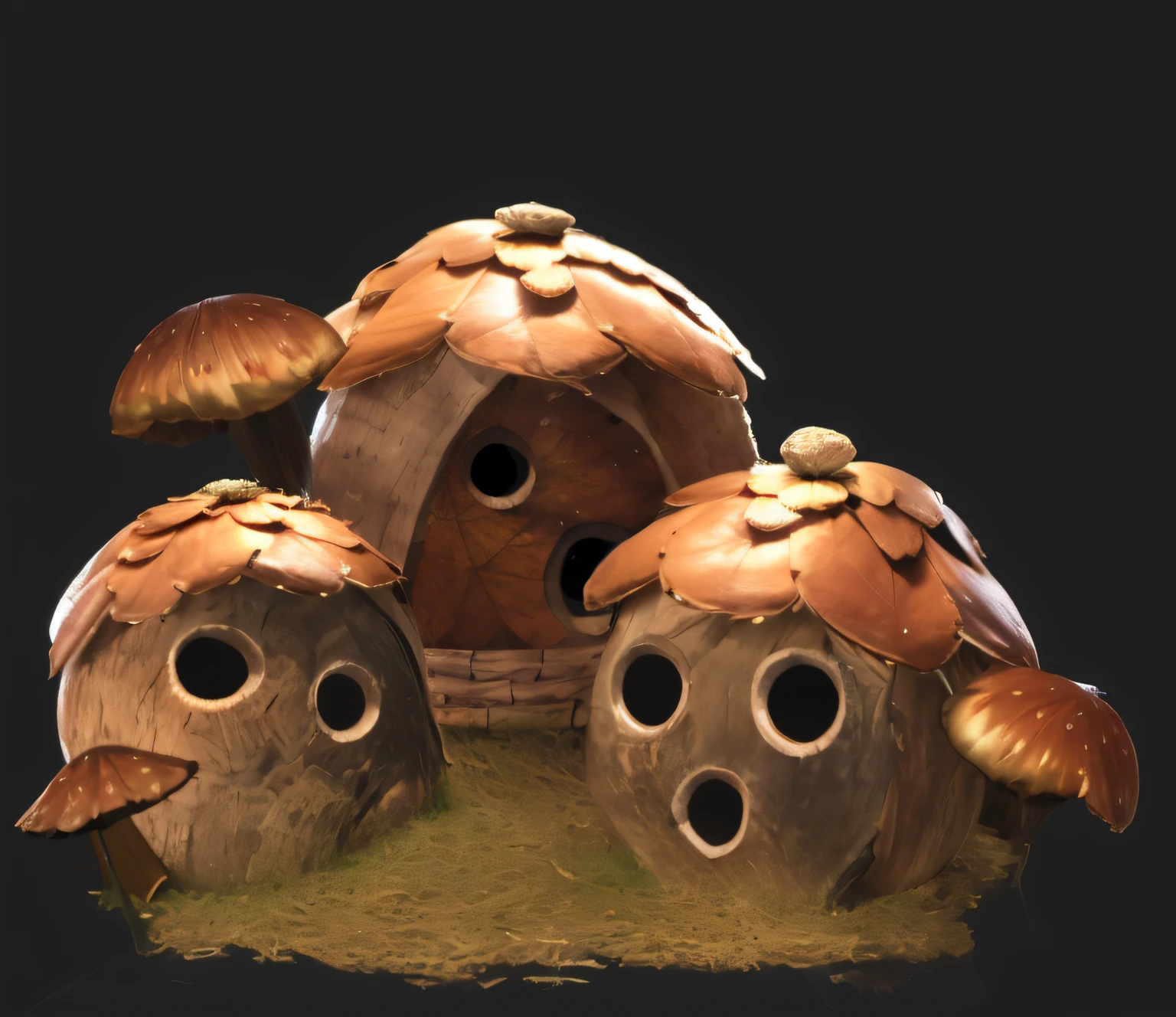 chestnut，Authentic texture，Game Building，adolable，fanciful，grassy fields，Natural sunlight from the magic sphere，Ray traching，diffuselighting，vivd colour，leafs（The is very detailed，finely detailled，iintricate），chestnut（The is very detailed，finely detailled，iintricate）8K分辨率，