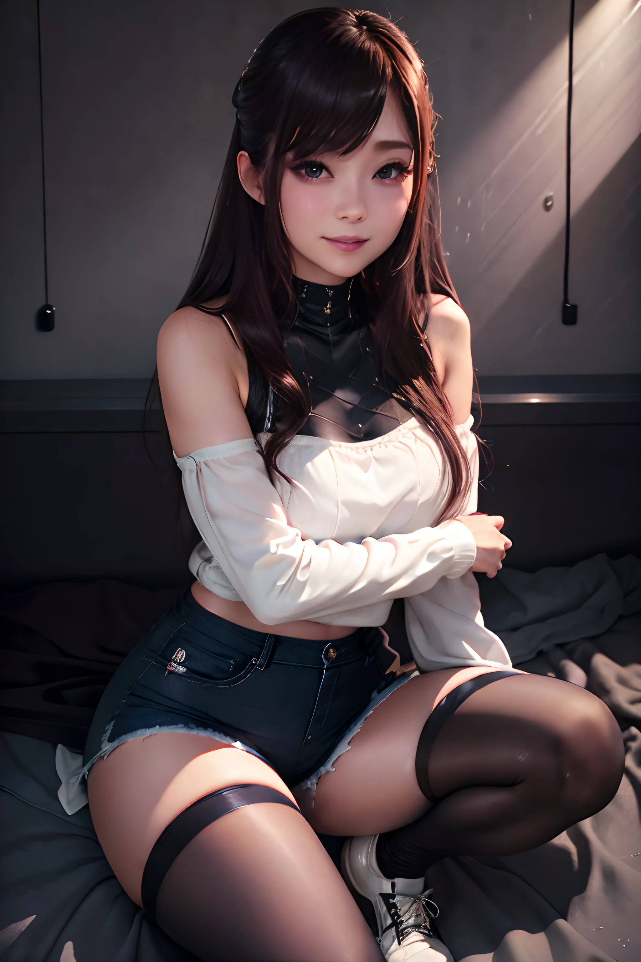 Naked,pornographic,sexy for、huge tit、small tits、The nipple is visible、sexypose、stick out buttocks、embarassed face、