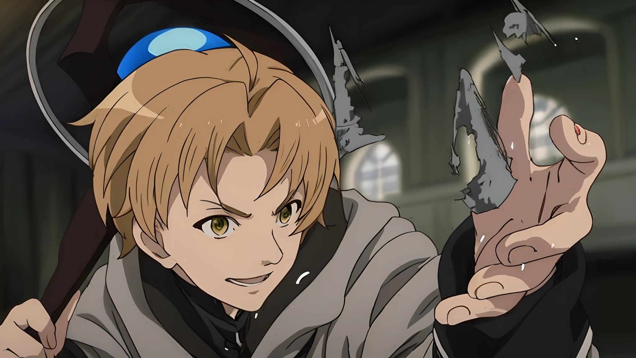 Close-up of man holding knife in room, The Last Exile Anime, Final deportation, Mushokutensei, In anime movies, Male anime characters, Today's featured anime continues, Screenshots from anime movies, Still from anime, Boromir in the anime world, Anime Fencer, Anime Movie Screenshot, Anime characters become women