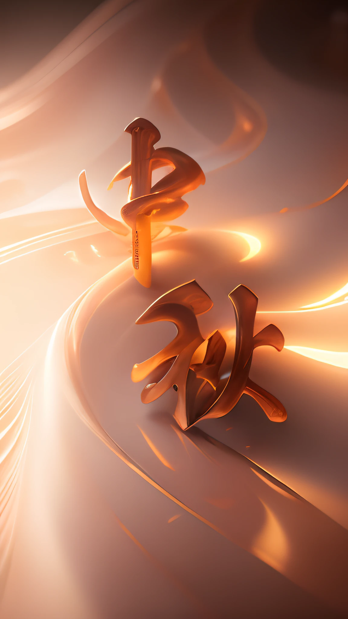 down view，Art fonts，A sense of Chinese historical atmosphere，Bronze texture，metalictexture，Glossy，light and shadow effect，depth of fields，Octane rendering，8k，masterpiece，white background，Cinematic texture，beautiful light，