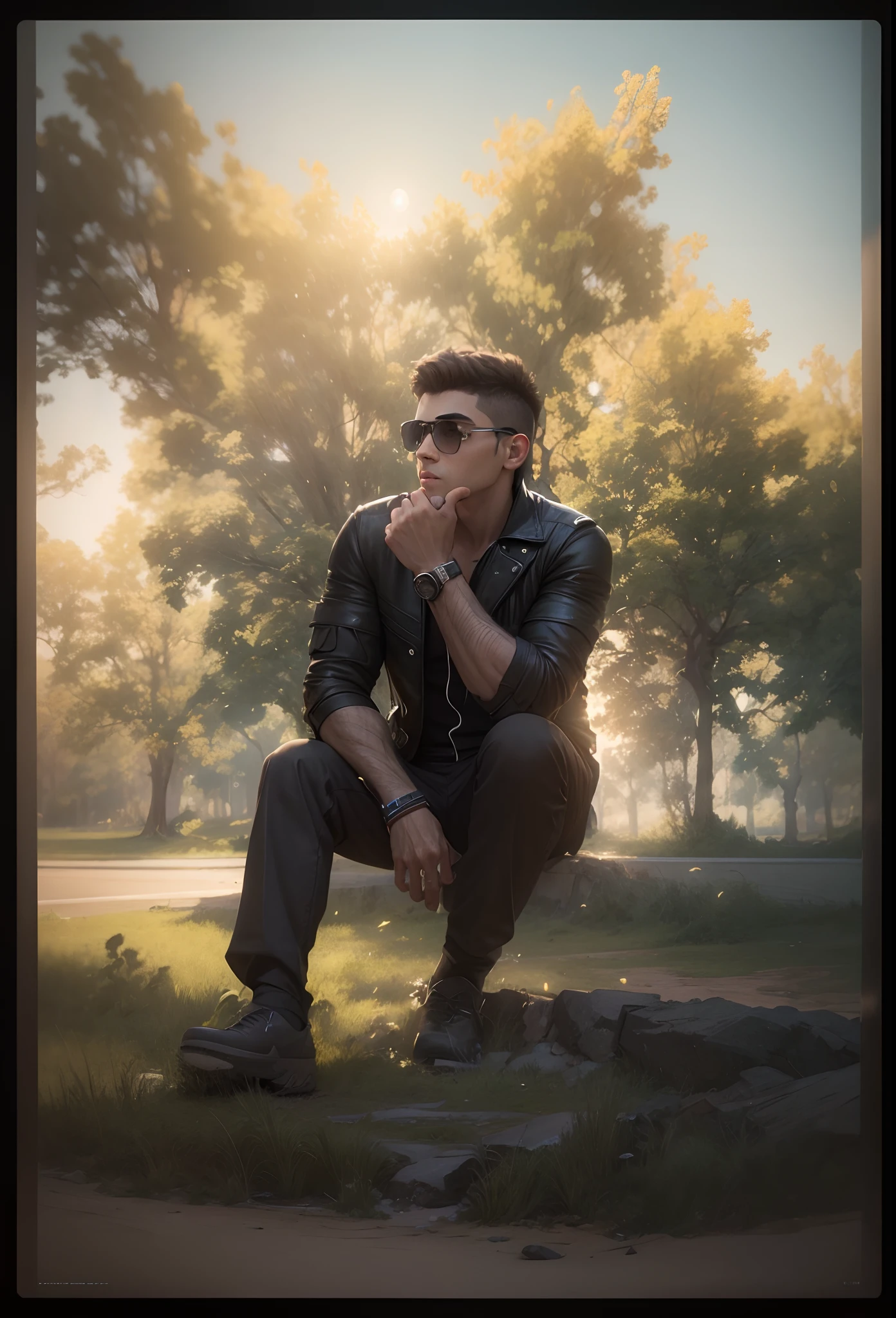 Boy with futuristic background realistic face 8k ultra high quality hd
