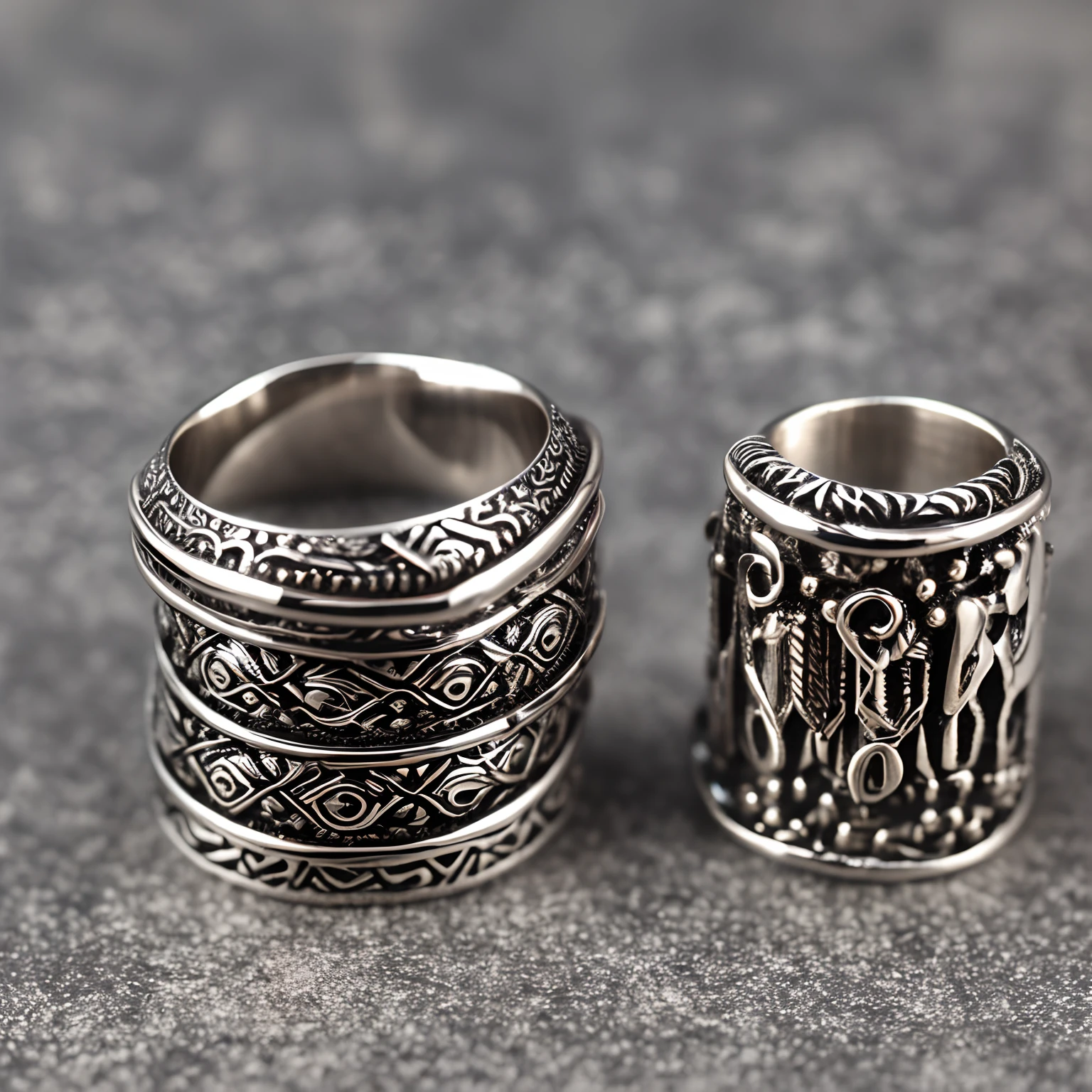 Rings like those of people in heavy metal bands, masterpiece, super detail, best quality