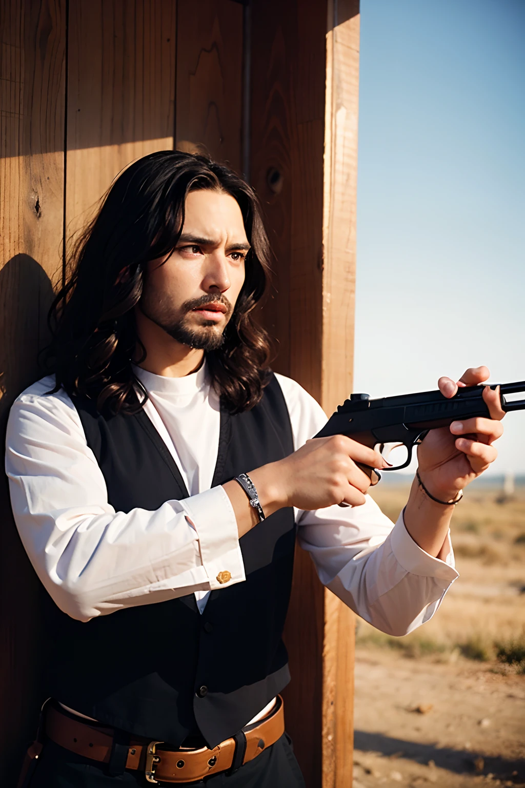 （Realistis：1.2），Jesus Christ pointed a gun at someone's head