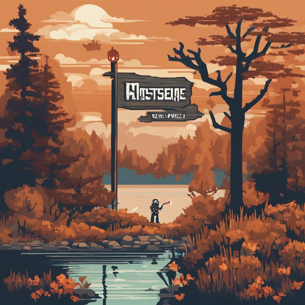 Jason Voorhees verkleidet als Mister Kartoffelkopf im Pixar Stil mit einer Machete die in seinem Kopf steckt, stands by a lake in the woods and holds a sign that says "Good luck and best wishes" best quality, (Meisterwerk:1.35), Tapete, (Illustration), Original, (Depth of field), (1girls:1.35), (nur), full entire body, dynamisch, detailliertes Gesicht, reifes Weibchen, Erwachsene, (alt:1.3), mid large breasts, belustigt, happy, Miko-Kleidung, Blumen-Besatz, absurd lange Haare, schwarzes Haar, Eselsohren volumetrische Beleuchtung, Herbstlaub, Tyndall-Effekt,
