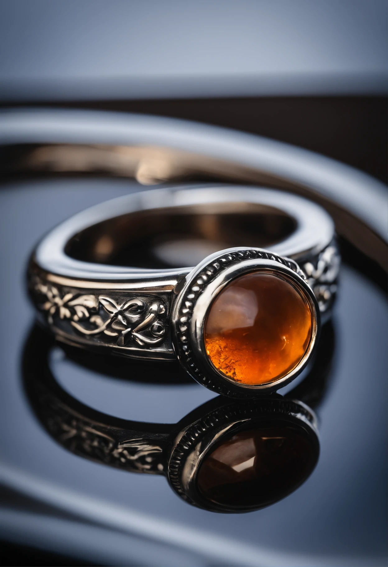 （（Metal rings）），hyper photorealism，Alexander Calder，macro shot，reflective lens，spotlight，Reflection，Luxury photography，Local close-up，（（Simple））