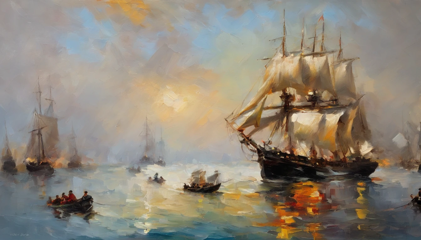 Mare, Sail ships, Ships of the line, battleing, bombardment