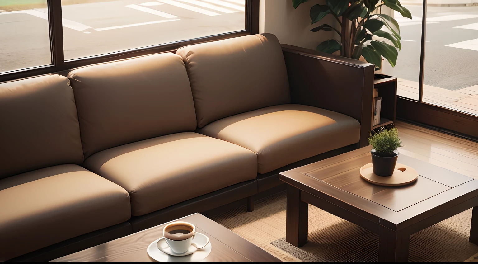 cafes、early evening、coffee、sofas