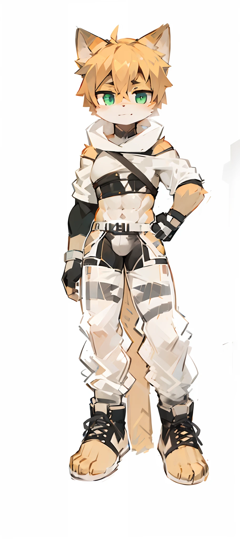 strong muscle,Strong, angular abs,Strong arm muscles,Incredibly thick leg muscles,The leg muscles must be very strong