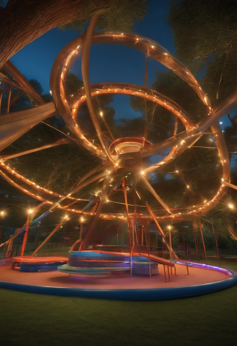 Give me a design for a technologically advanced playground.