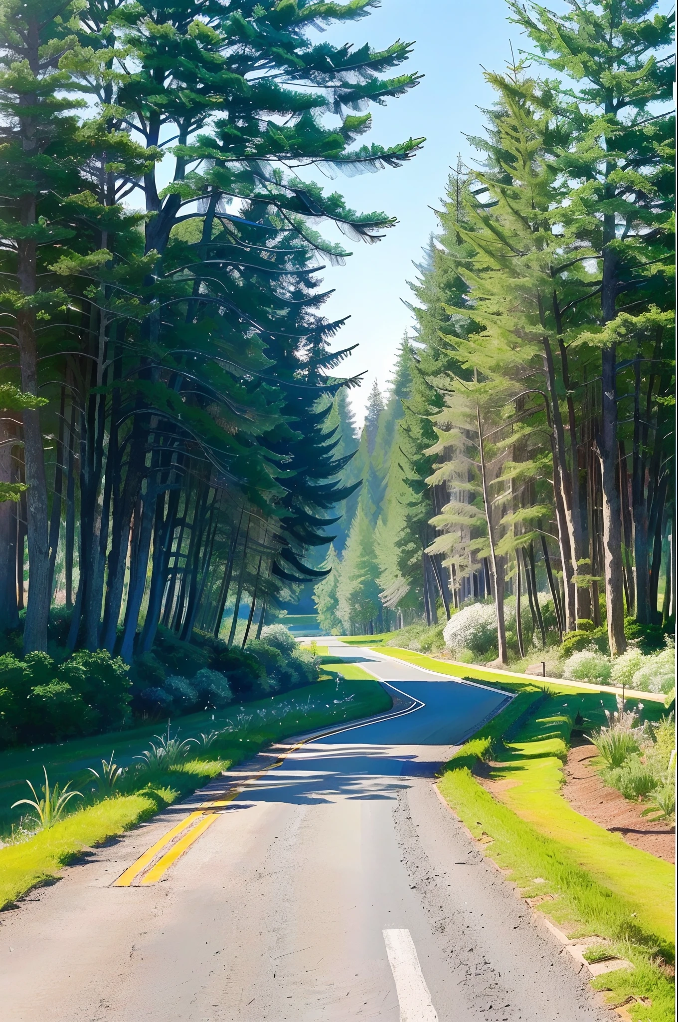 beautiful scenery outline