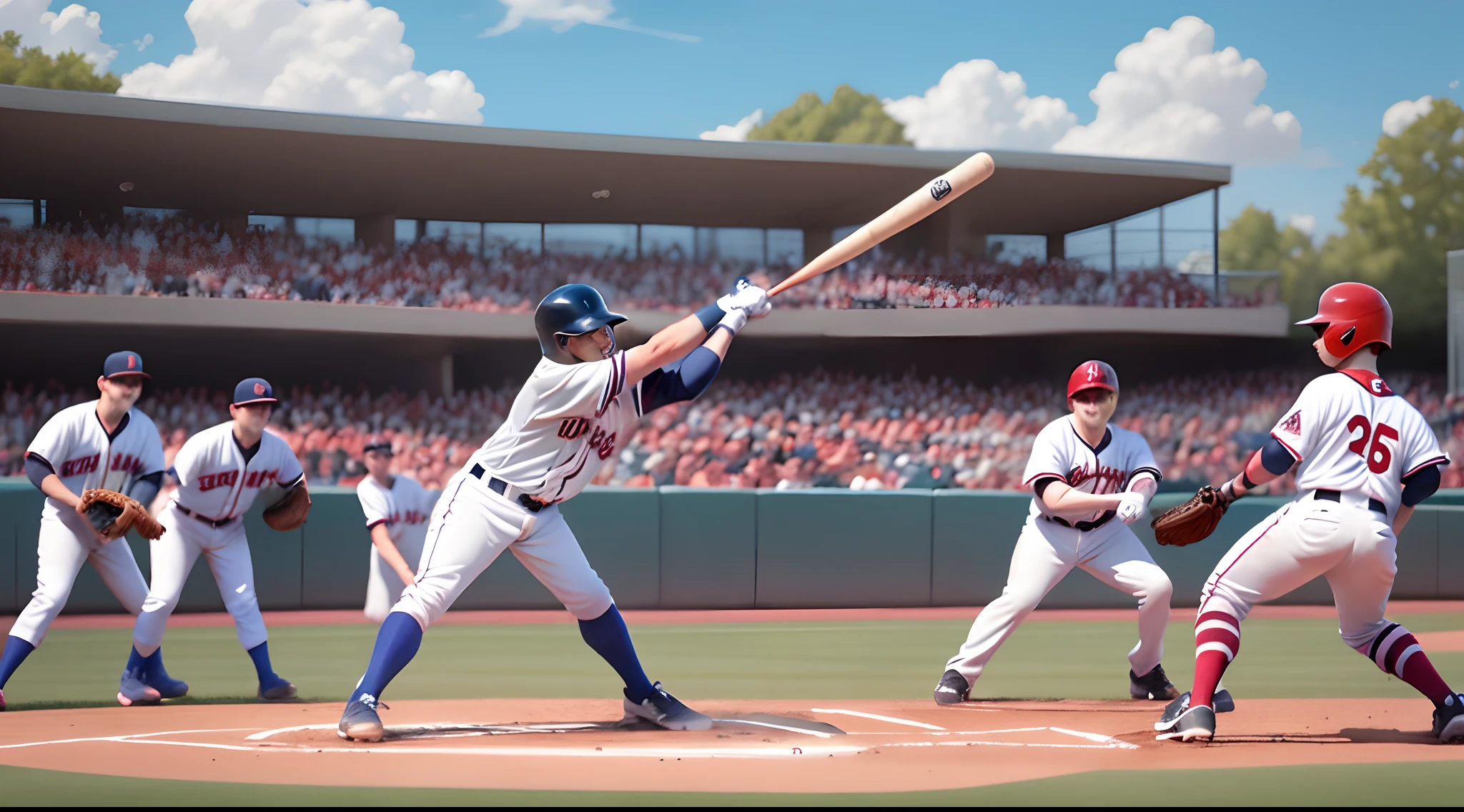 Une balle de baseball entrain de rire