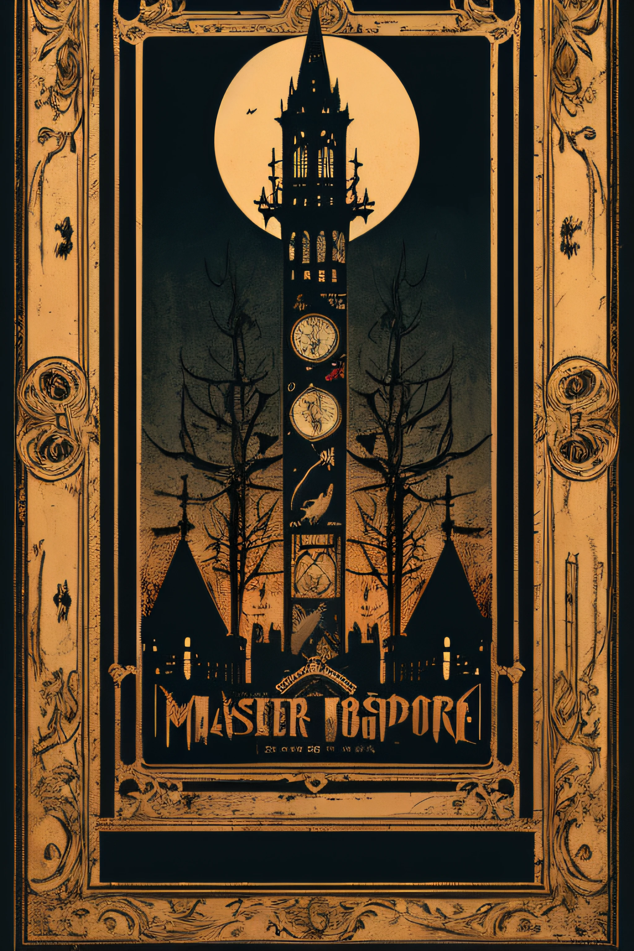 (Masterpiece, Best Quality), 8k Wallpaper, highly detailed, poster, Witch, ritual, coven, vintage horror, 1940s,  horror thriller cinematic movie poster, Bauhaus, shapes, lines, abstract, propaganda, gothic, movie poster, vintage, horror, low angle shot.