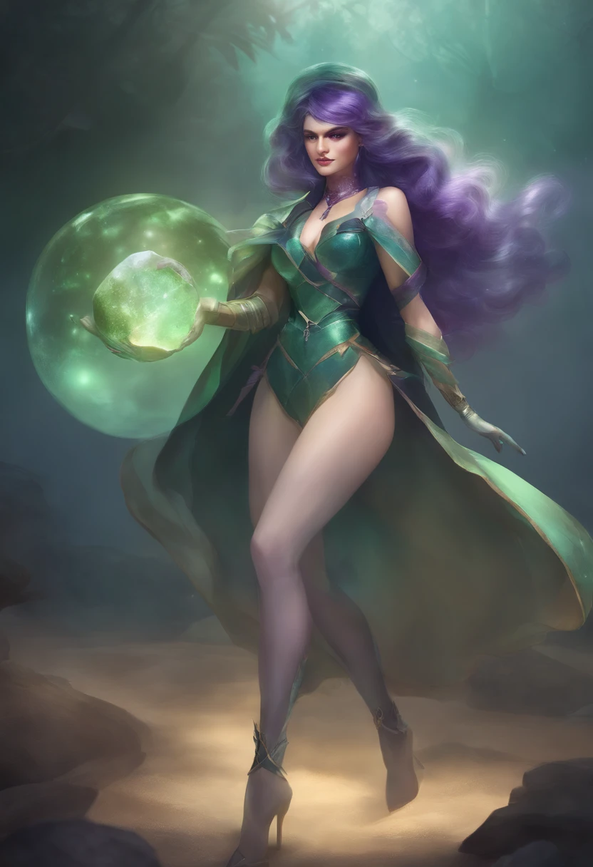 Positive:Fluorite woman, transparent, shining,whole body,magician
Negative:worst quality, low quality:1.4
DPM++ 2M Karras